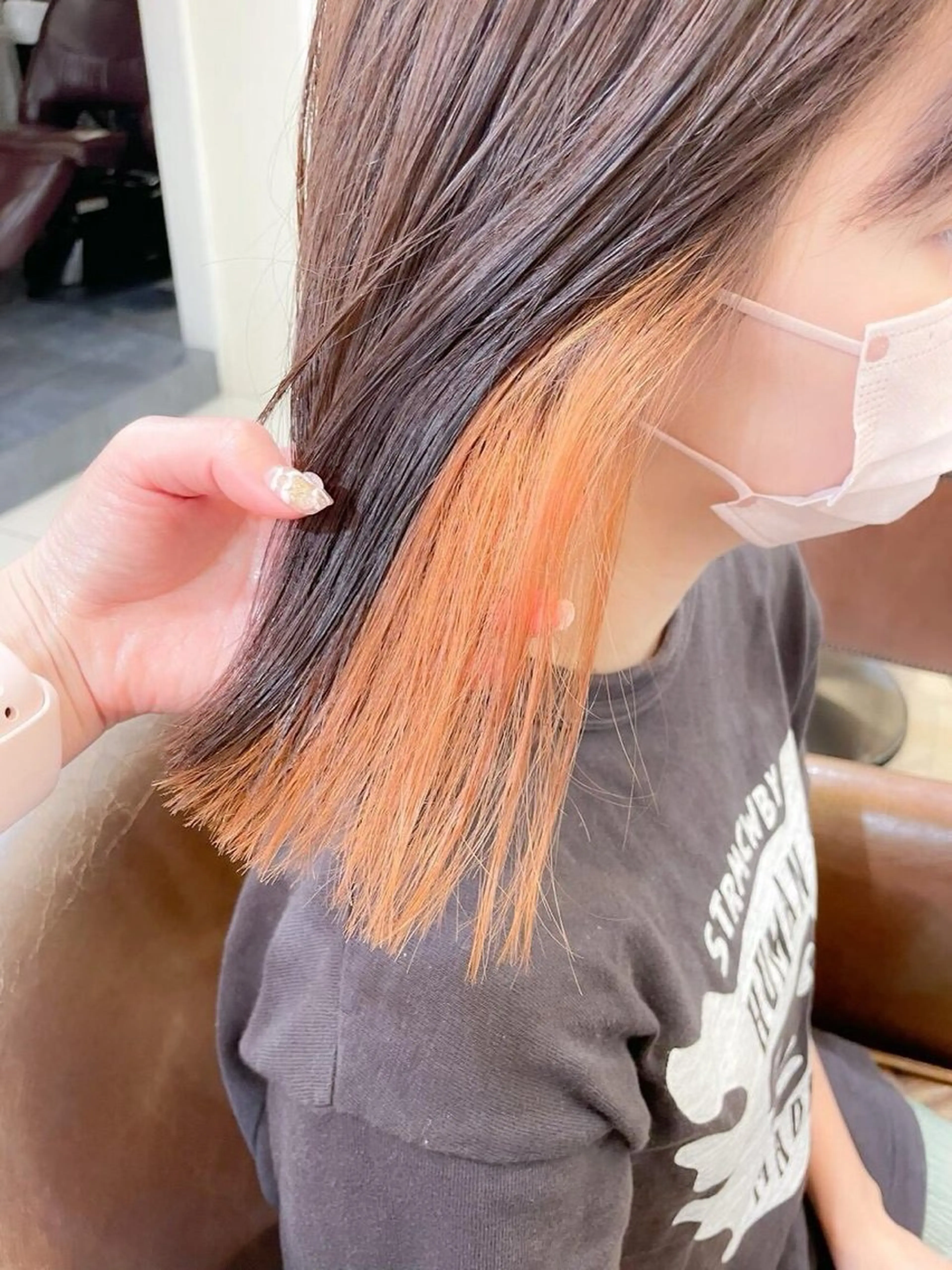 ミディアム カラー ヘアカラー トリートメント ハイトーン/カラー /縮毛矯正/松田健佑のヘアスタイル