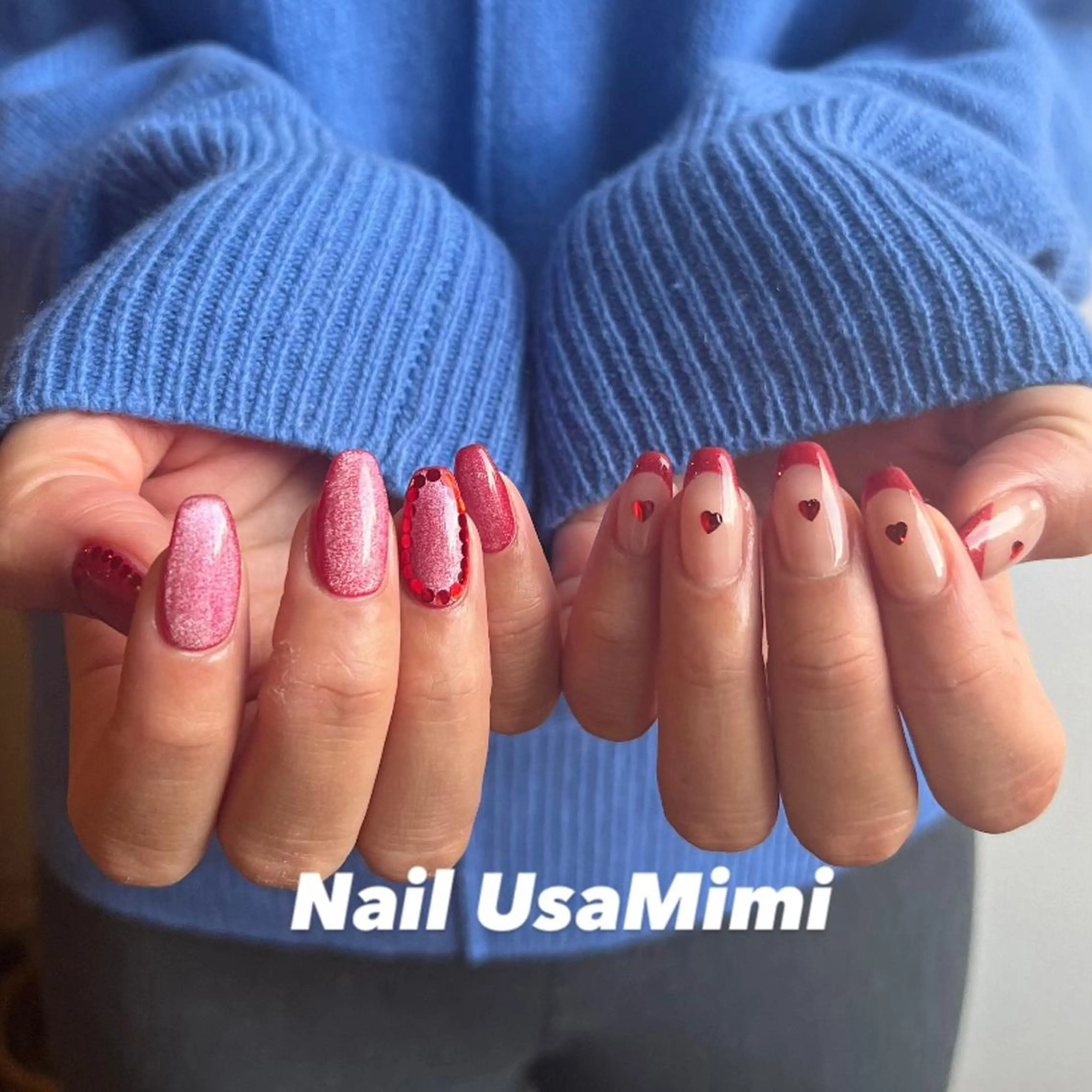 ネイル フットネイル ジェルネイル マグネットネイル 持ち込み ニュアンスネイル 本町ネイルNail UsaMimiのネイルデザイン