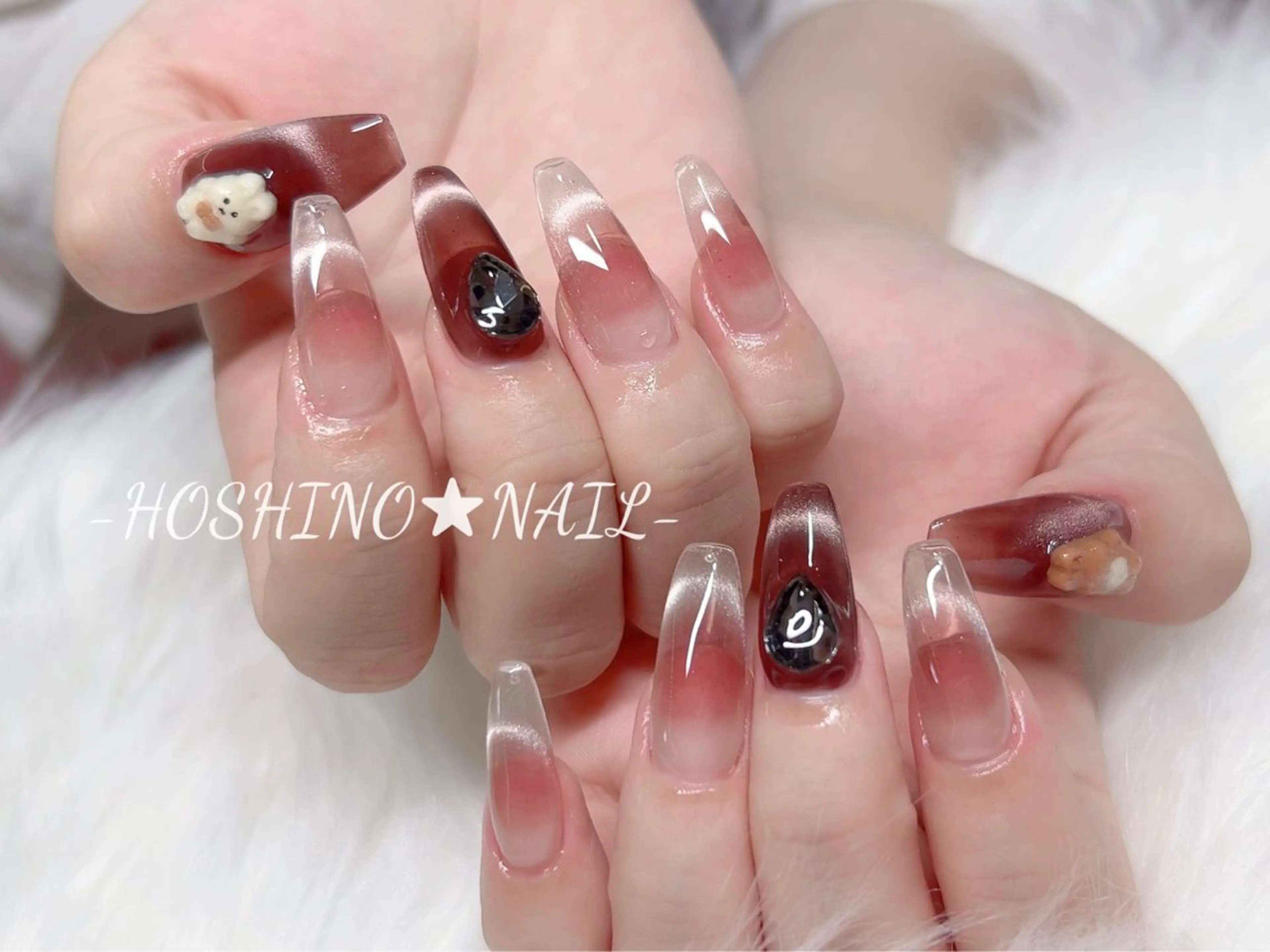 ネイル オーロラネイル チークネイル ドット フットネイル フレンチネイル ハンドネイル ★HOSHINO NAIL★新宿店のネイルデザイン