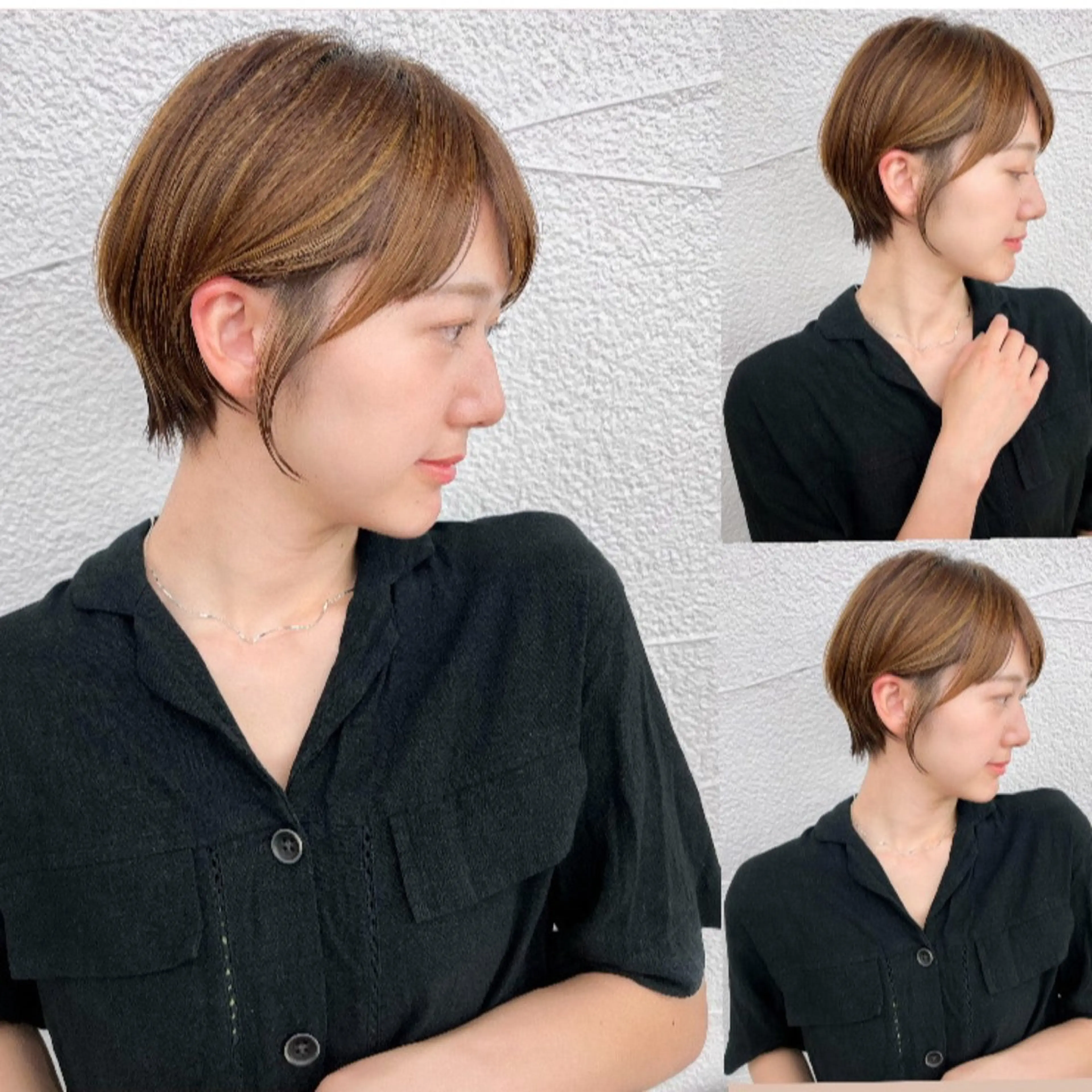 ショート カラー 丸みショート ショートヘア トリートメント カット ヘアカラー ショートヘア特化 艶髪/パーマ/岡安のヘアスタイル