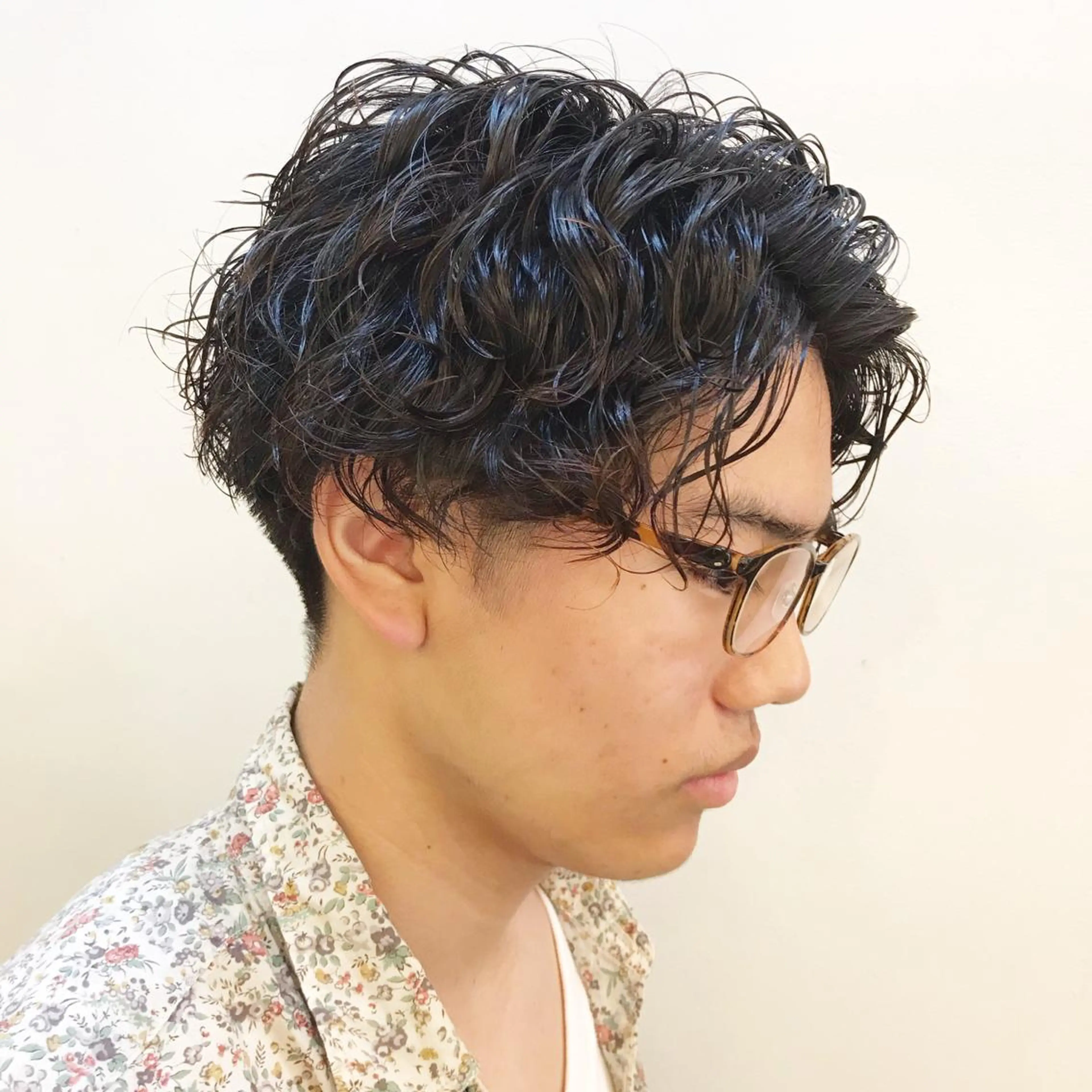 ショート パーマ メンズ カット パーマ トリートメント 嶋佐 昌大 シマサマオのヘアスタイル