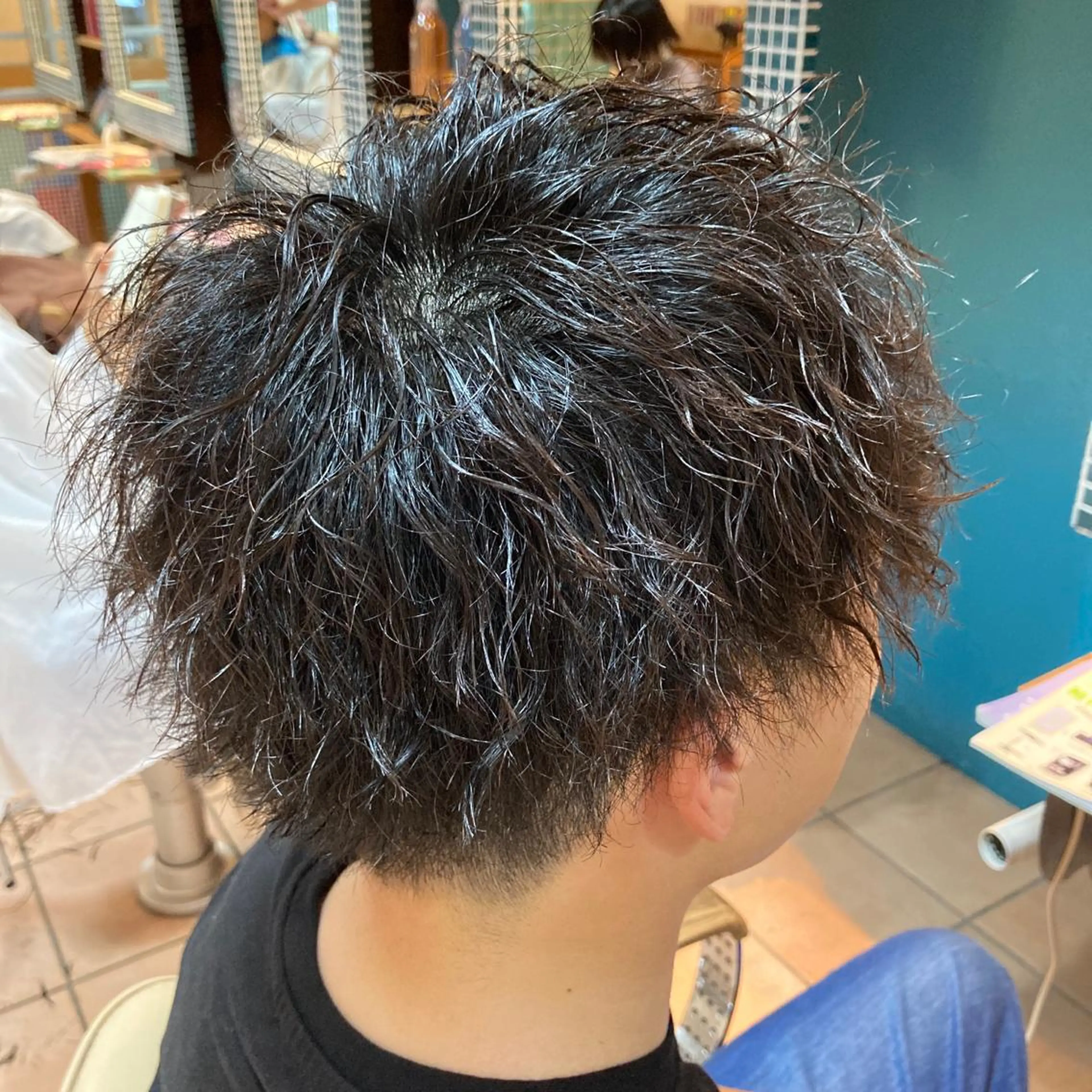ショート パーマ メンズ カット パーマ トリートメント ⭕️メンズ特化 村上　陸⭕️のヘアスタイル