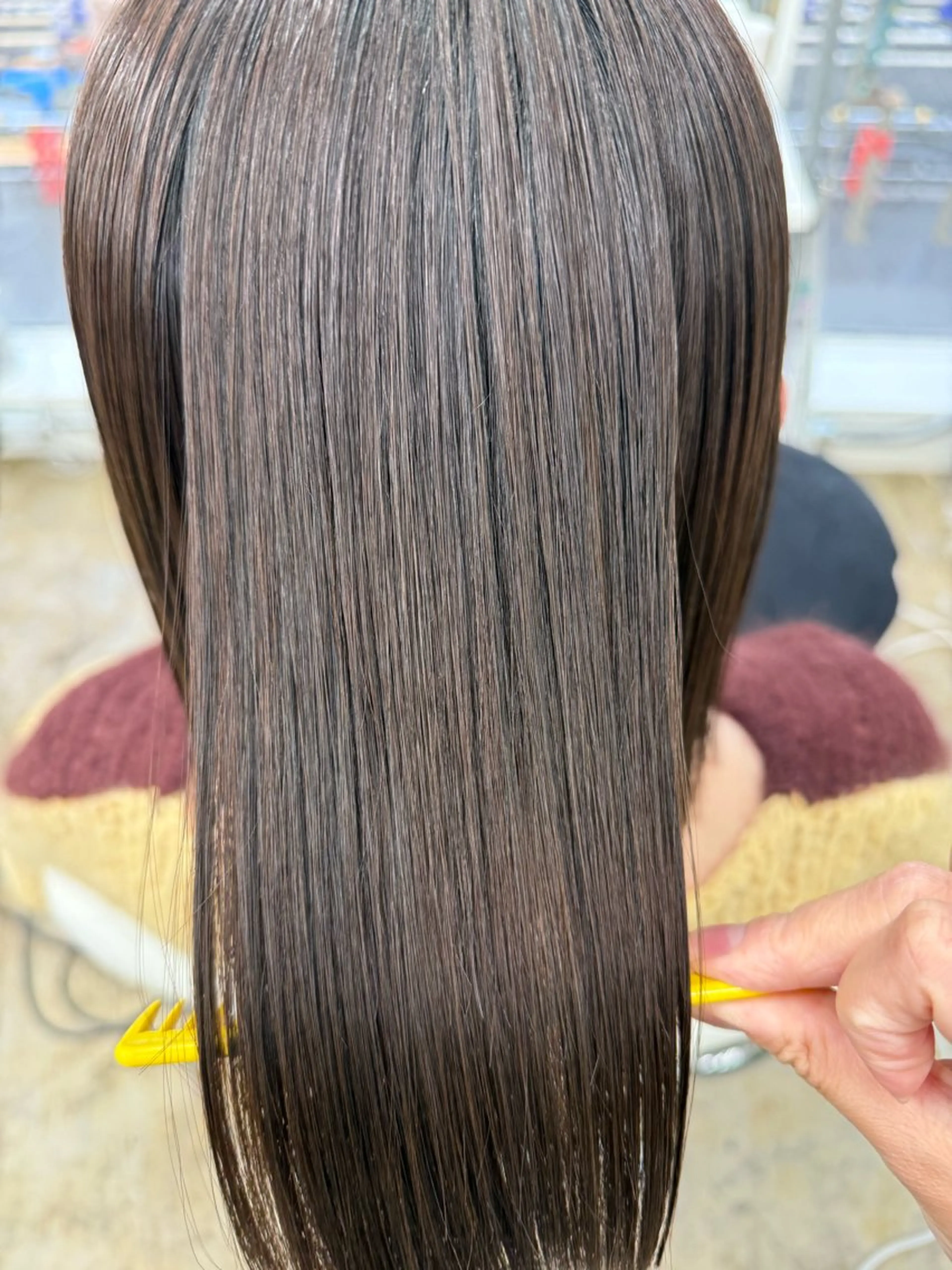 セミロング 髪質改善 jjeno所属・kaN./ボブ /髪質改善ストレートのヘアスタイル