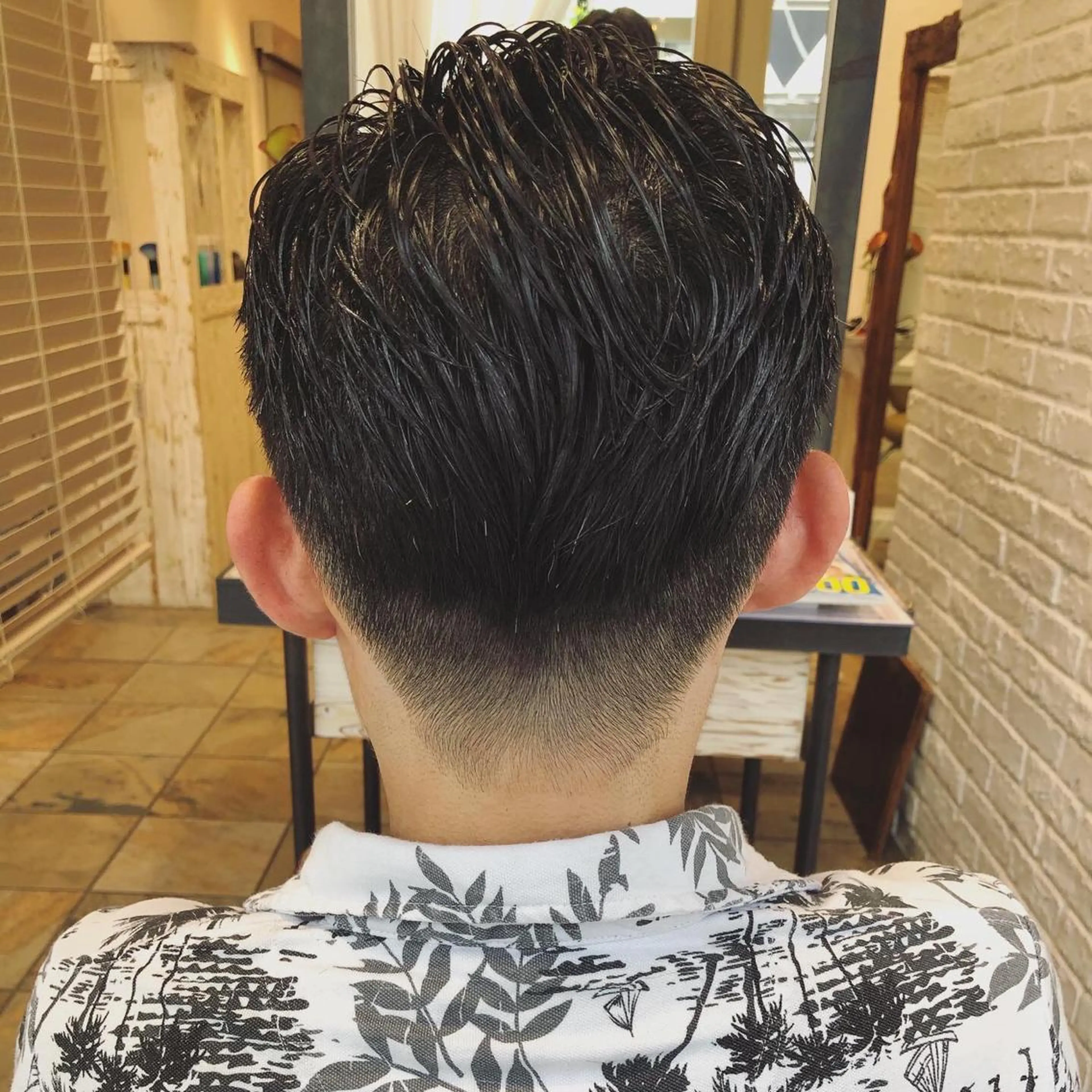 ショート カラー パーマ メンズ カット メンズサロン💈 吉岡陽【中野】のヘアスタイル