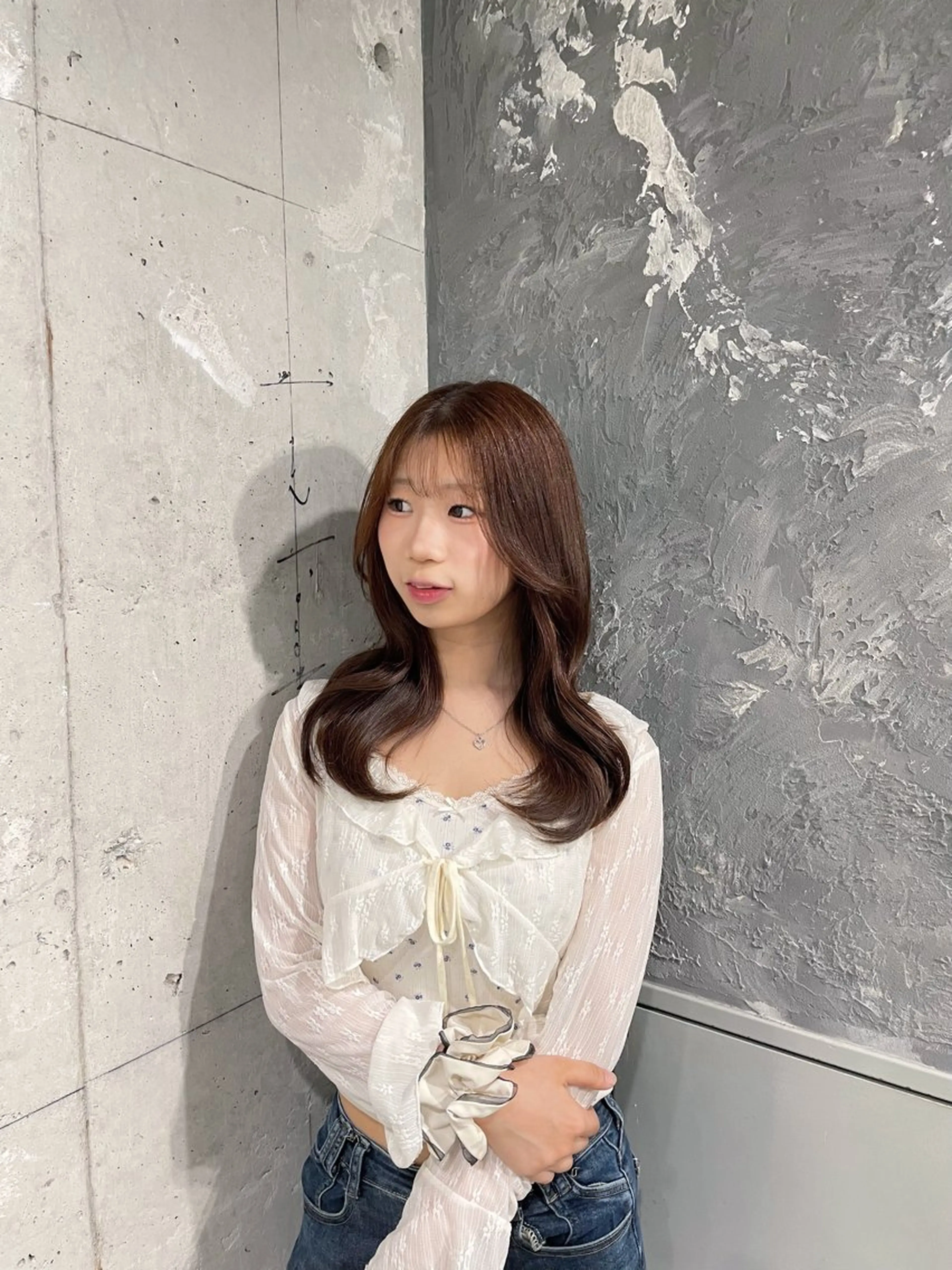 カラー カット ヘアカラー 🤍韓国ヘア🤍透明 感ベージュ/まりんのヘアスタイル
