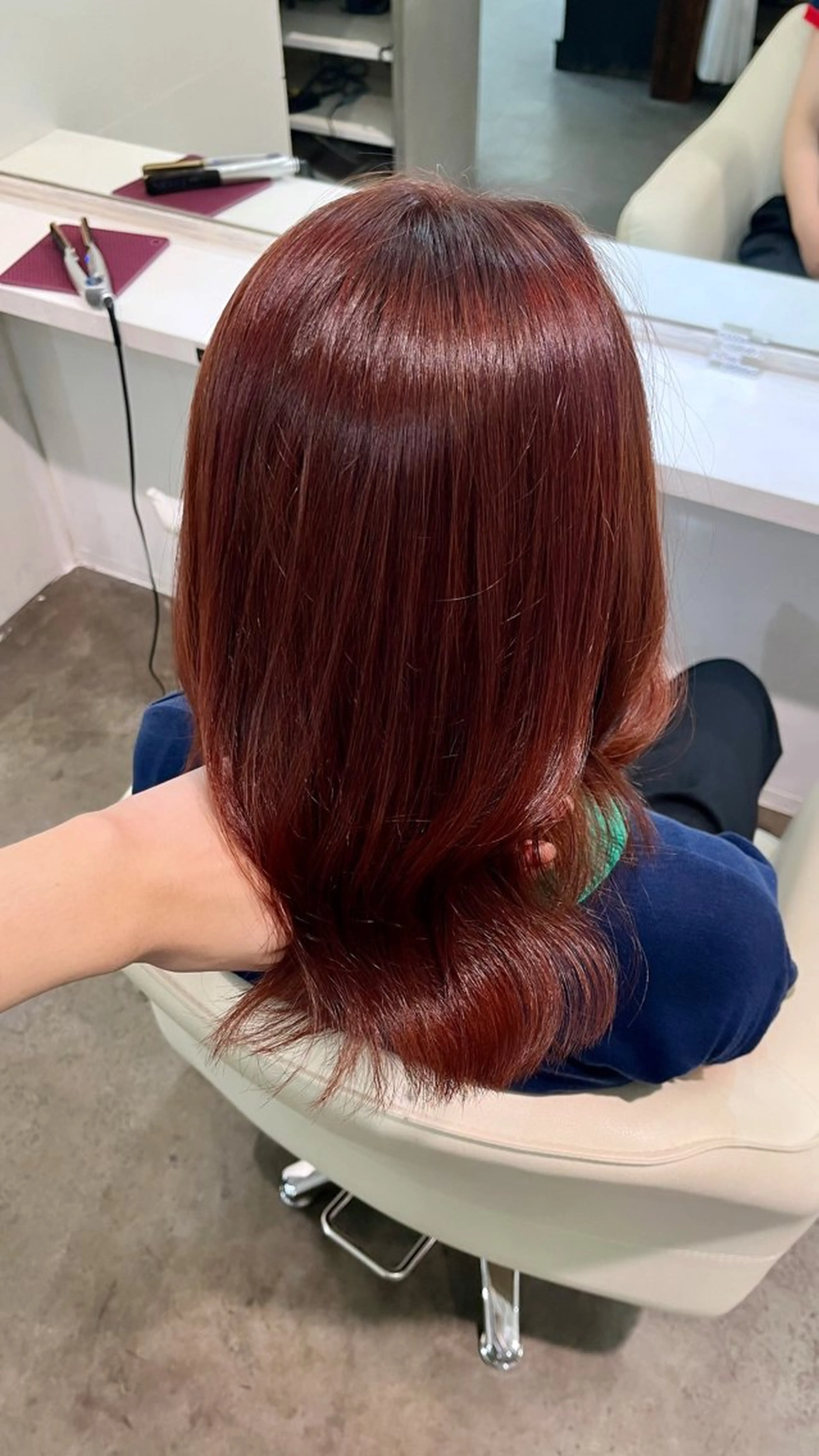 ロング カット ヘアカラー トリートメント 韓国ヘア/グレージュ /ソラ‪·͜·のヘアスタイル