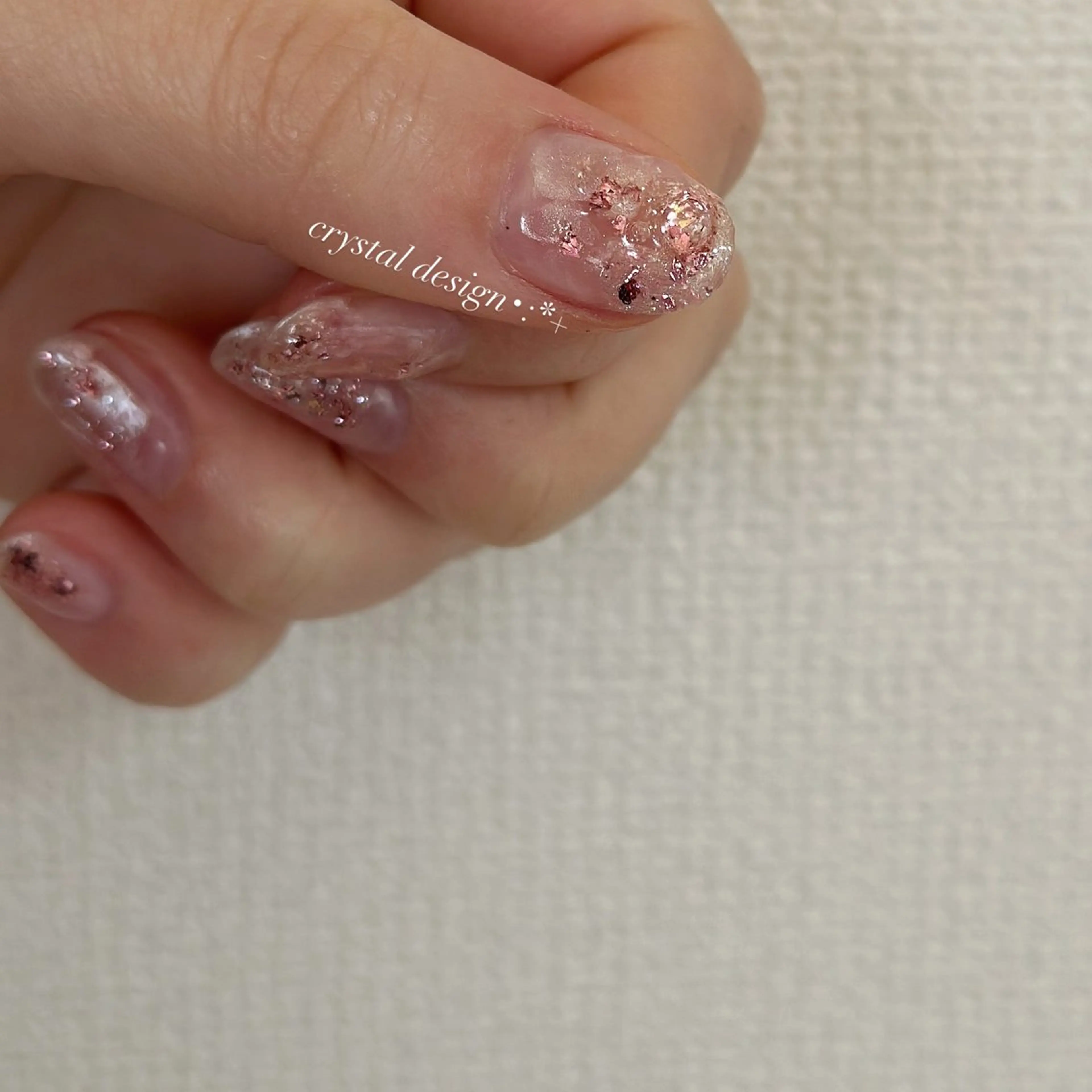 ネイル 氷ネイル・うるうるネイル キラキラネイル torom yukiのネイルデザイン
