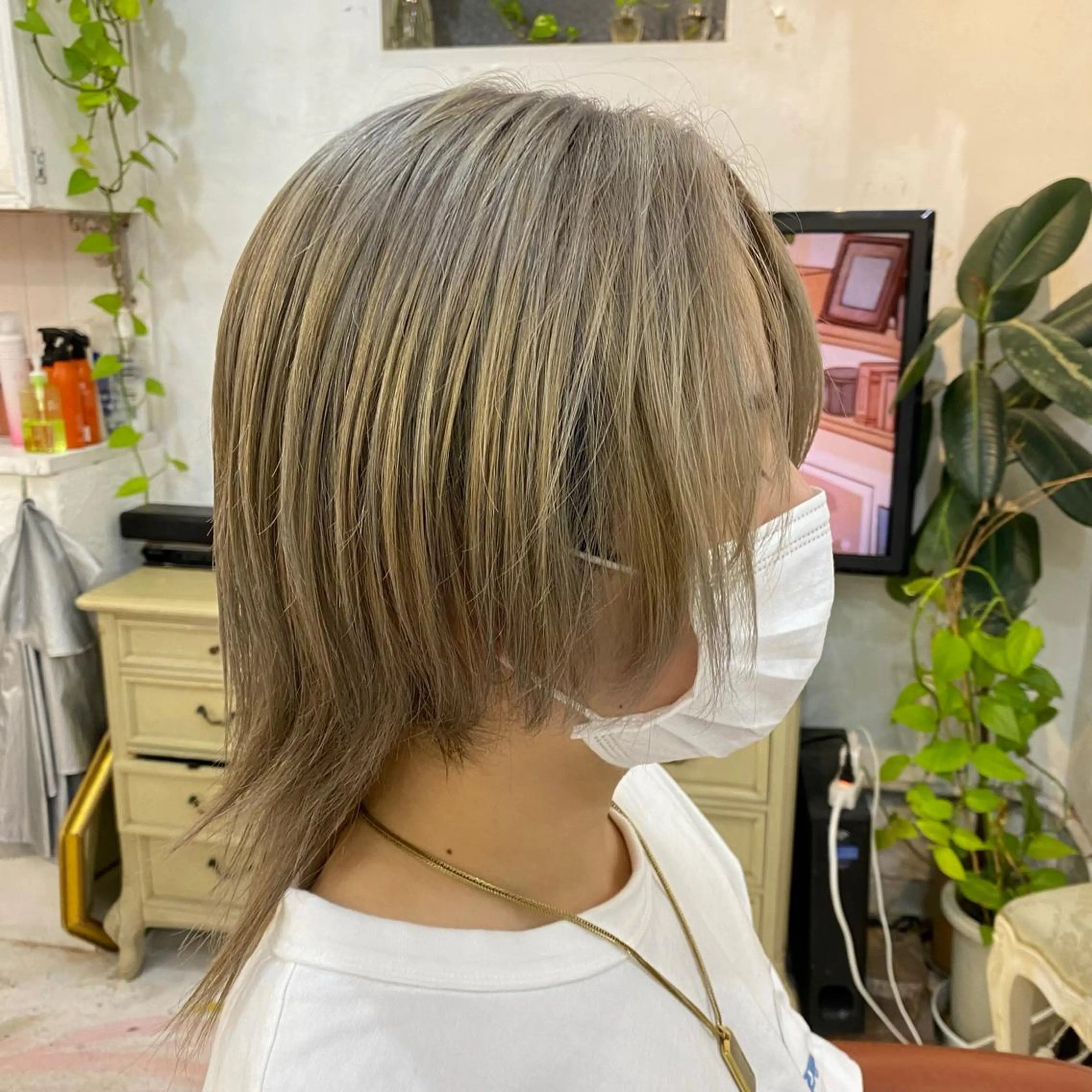 ショート カラー ヘアカラー トリートメント little×salt所属・髪質改善/ケアカラー 🌟misaki🌟のヘアスタイル