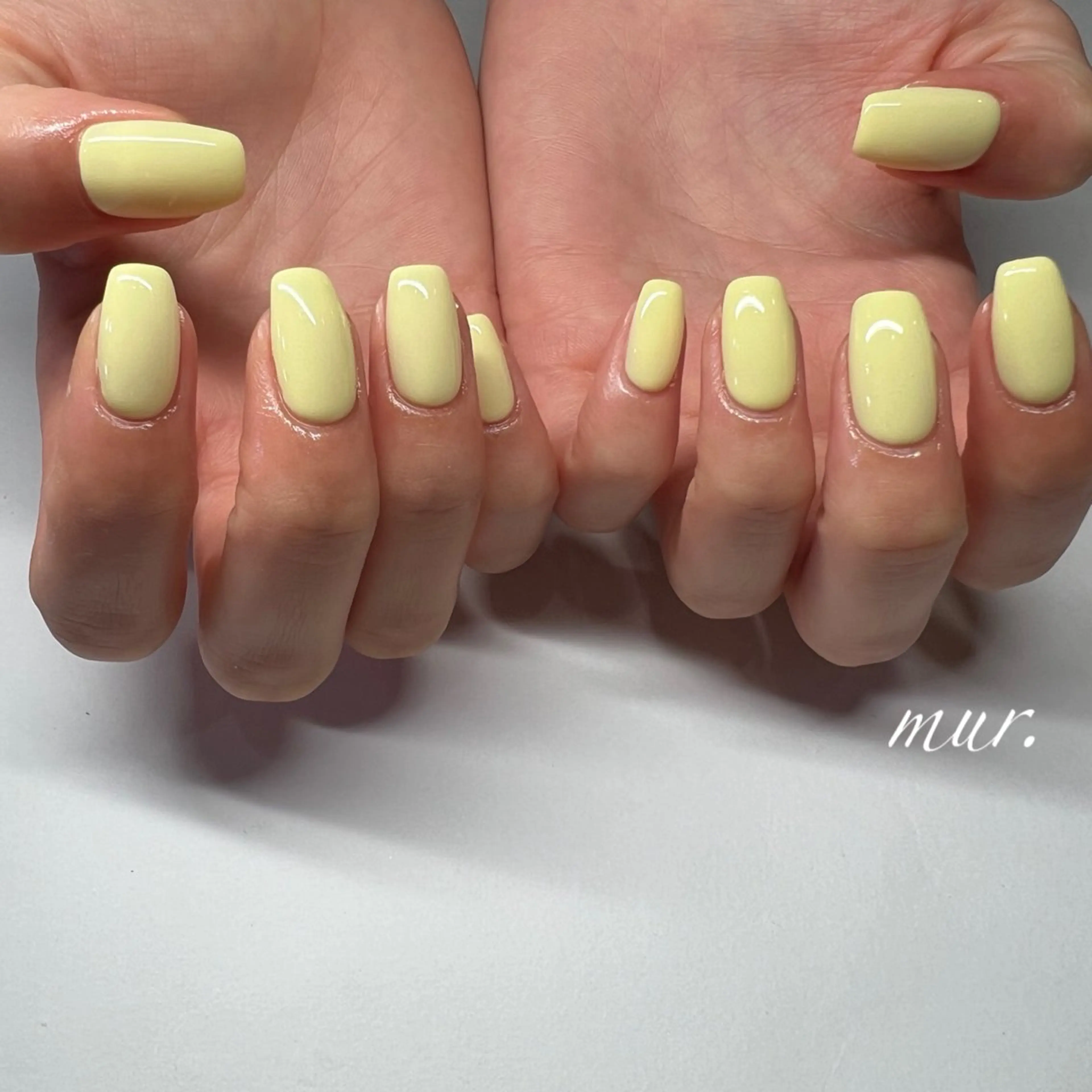 ネイル ジェルネイル 韓国ネイル ロングネイル ワンカラーネイル シンプルネイル nailsalon mur.のネイルデザイン