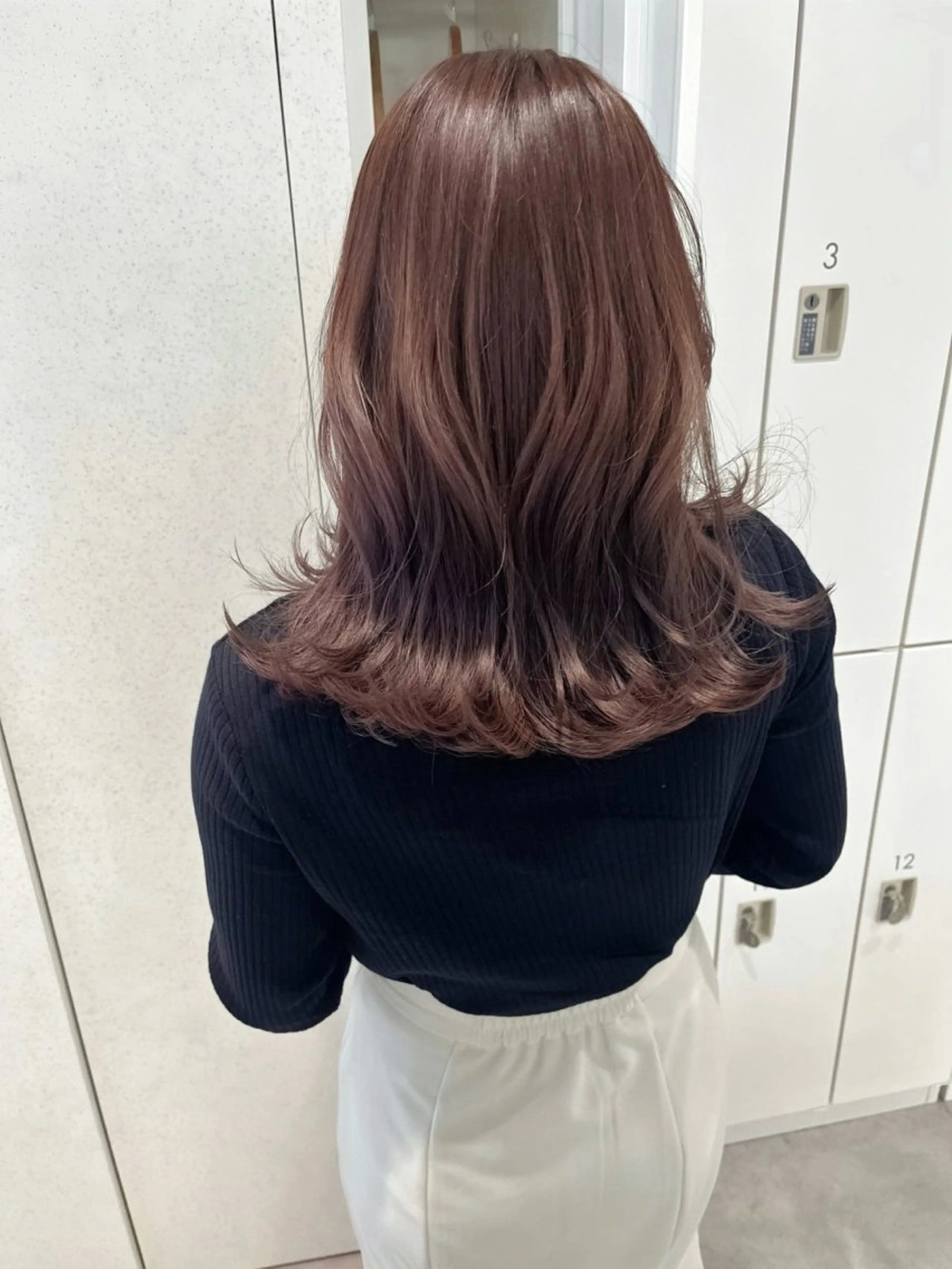 ミディアム カラー ブラウンカラー ラベンダーカラー ピンクカラー ヘアカラー トリートメント 韓国レイヤー/新宿/ 髪質改善/岡崎のヘアスタイル