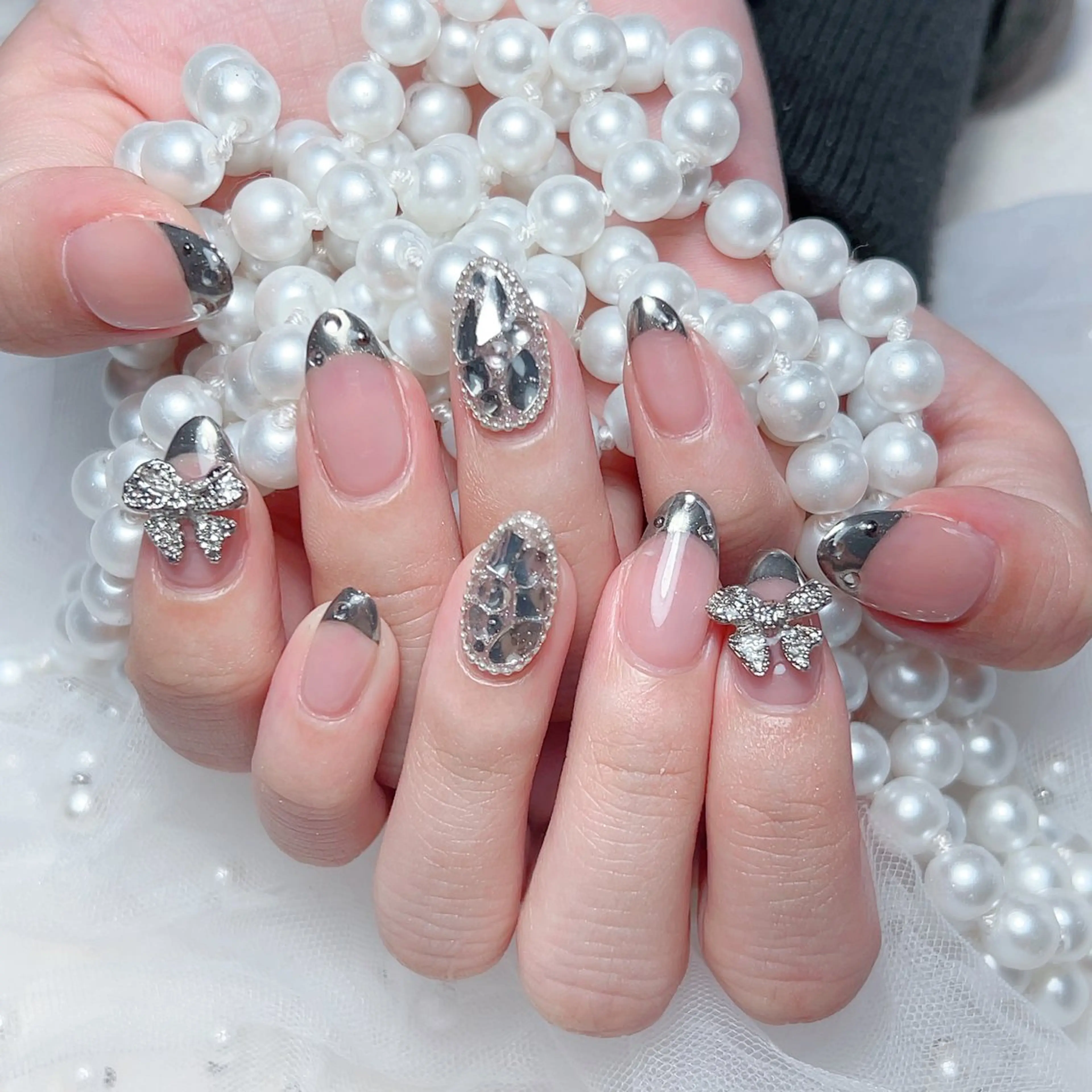 ネイル ハンドネイル M🌷nail 長さだし専門店のネイルデザイン