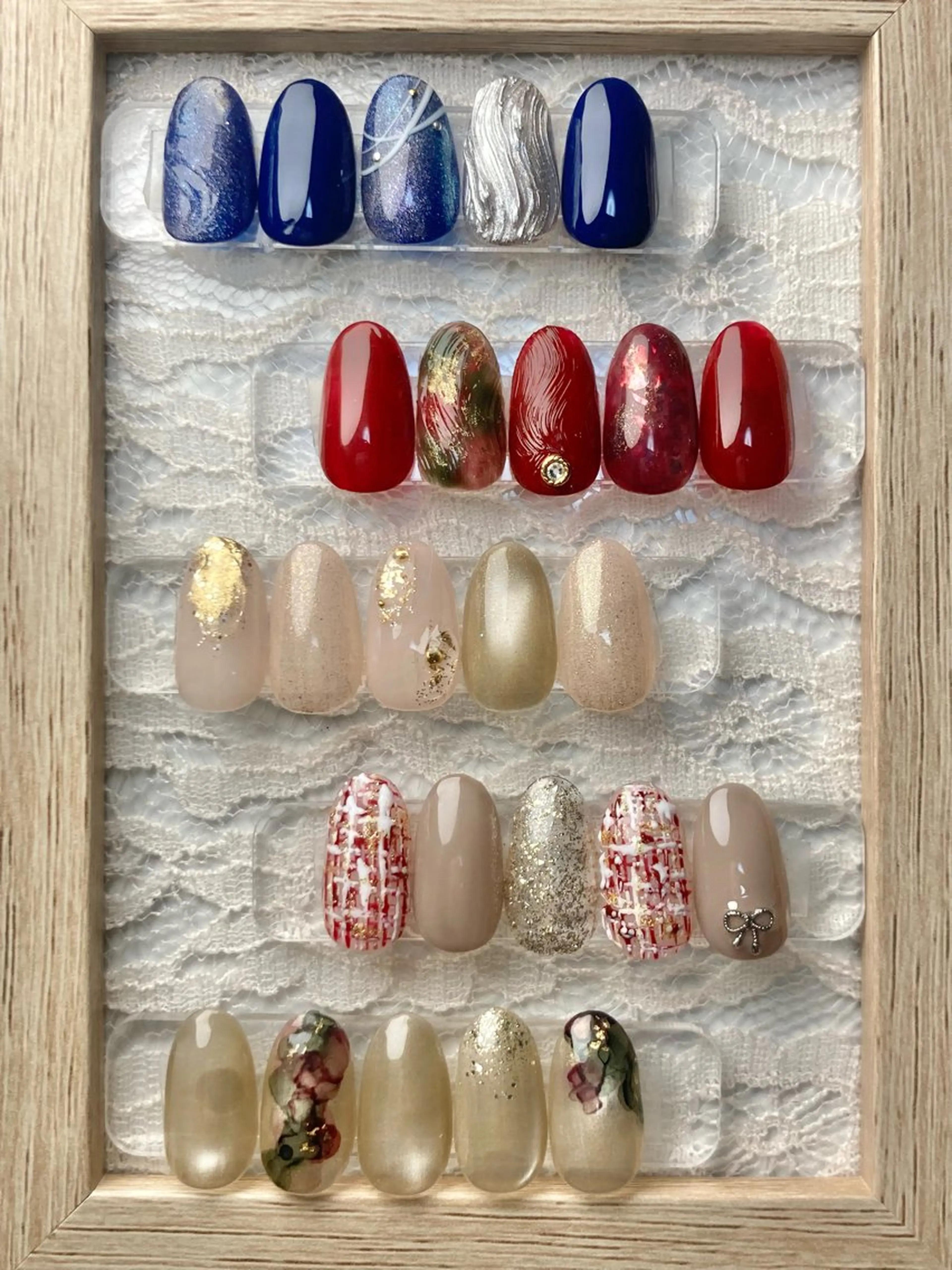 ネイル ニュアンスネイル 冬ネイル クリスマス nail salon pista所属・K. Michiのネイルデザイン