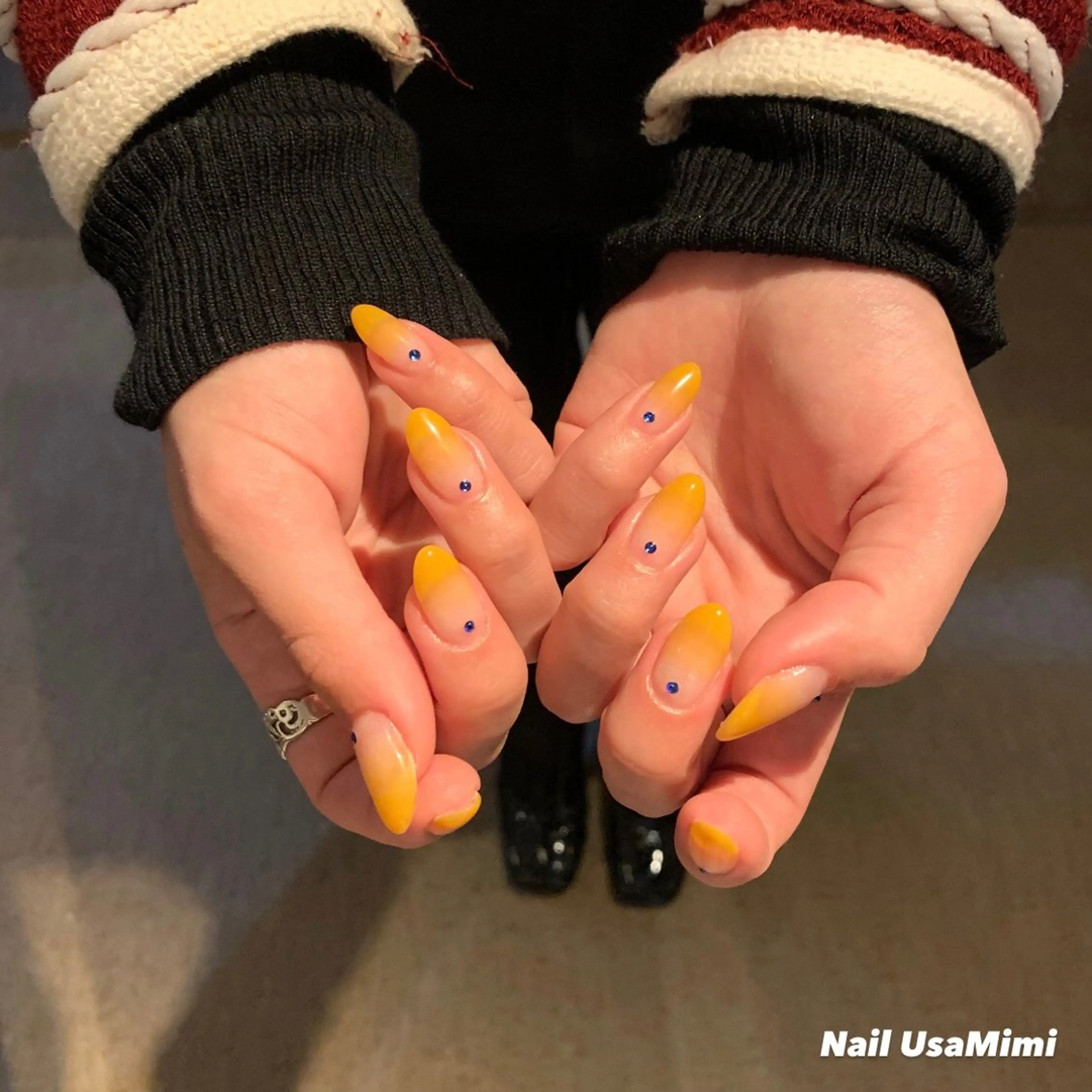 ネイル ジェルネイル マグネットネイル 持ち込み ワンカラーネイル パラジェル 本町ネイルNail UsaMimiのネイルデザイン