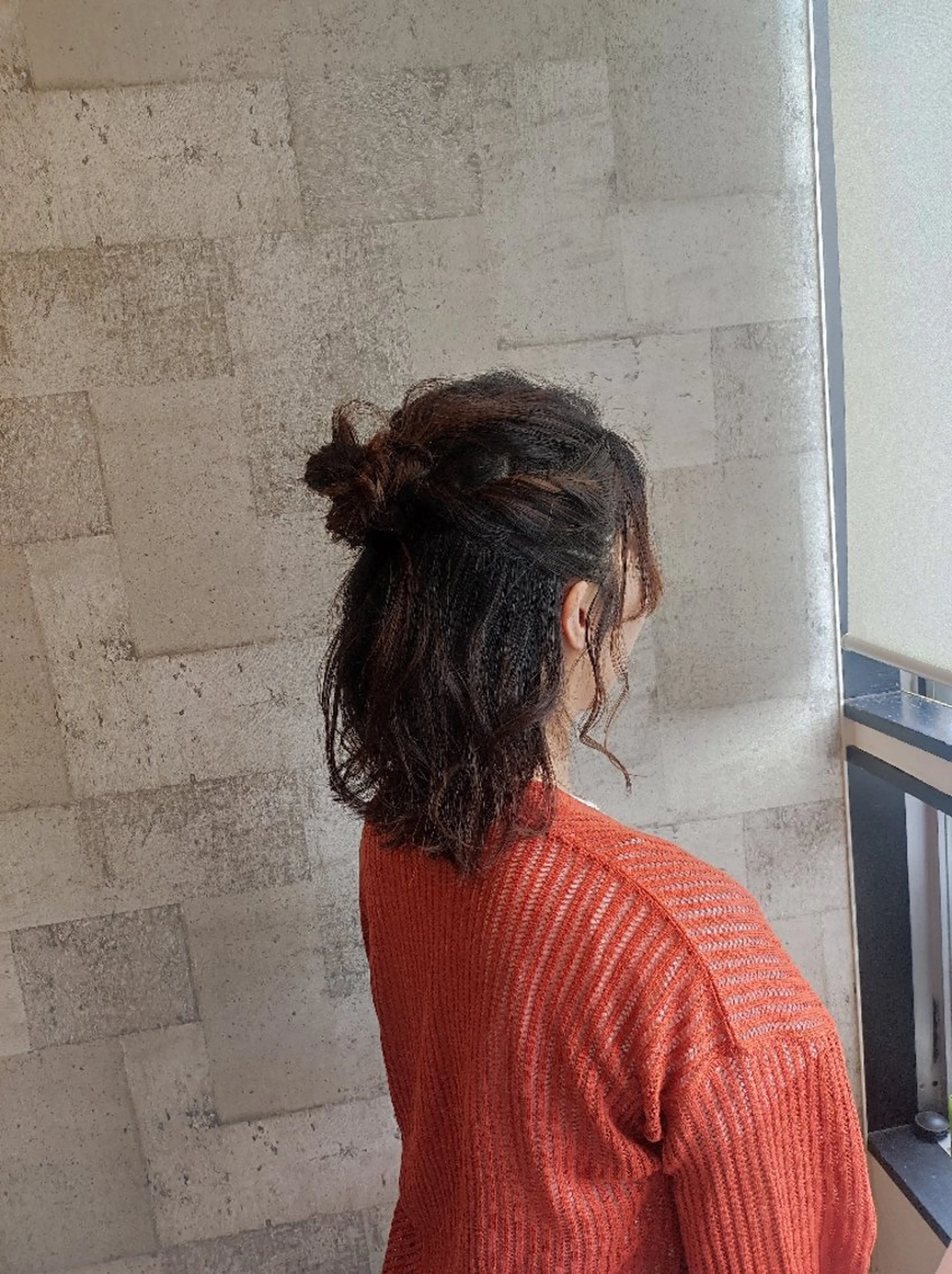ヘアアレンジ ミディアム ハーフアップ insence glue所属・弥生⭐似合わせカット 柔らかベージュ🌻のヘアスタイル