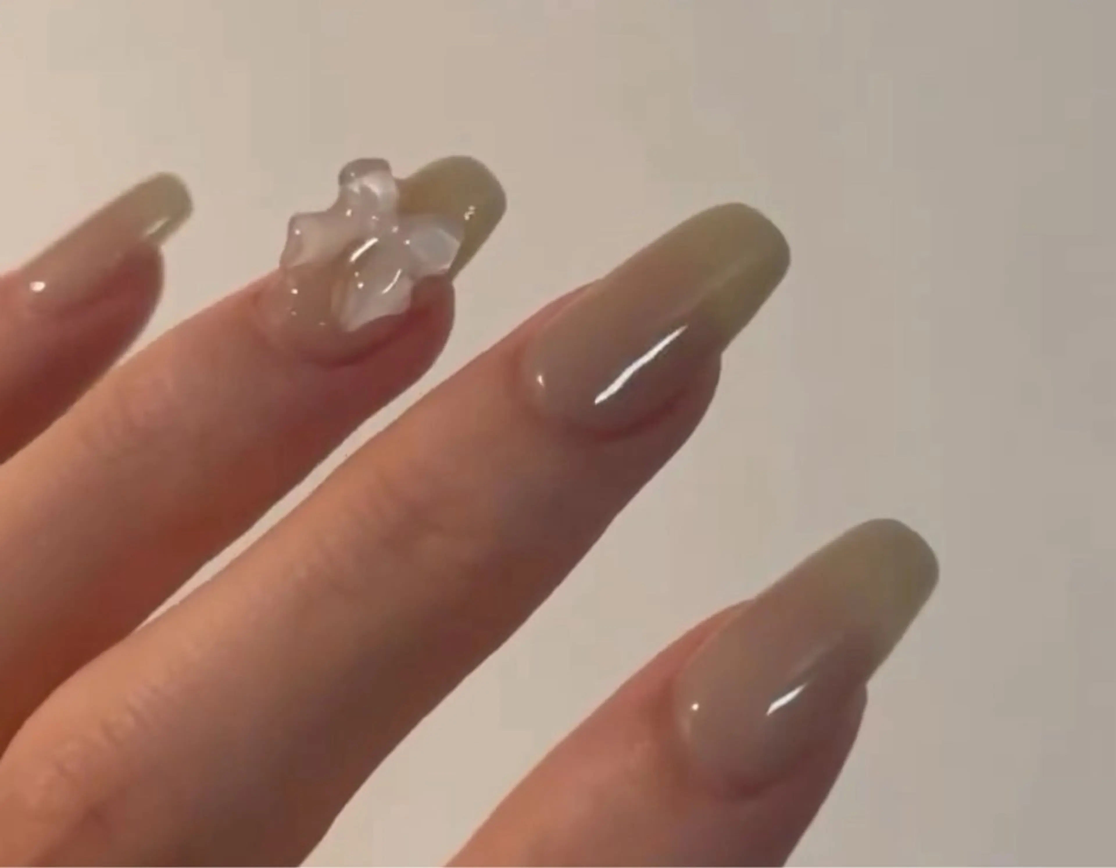 ネイル ジェルネイル 韓国ネイル リボン 春ネイル ハンドネイル tamu nail 　金町のネイルデザイン
