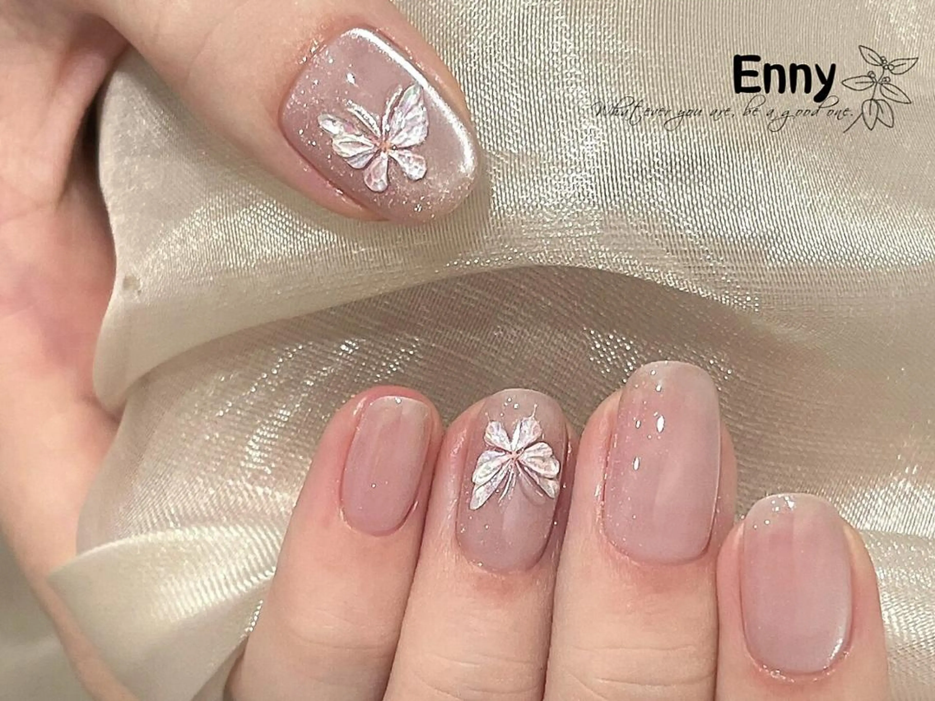 ネイル チークネイル 長さ出し フラッシュネイル フットネイル フレンチネイル Nailsalon Ennyのネイルデザイン