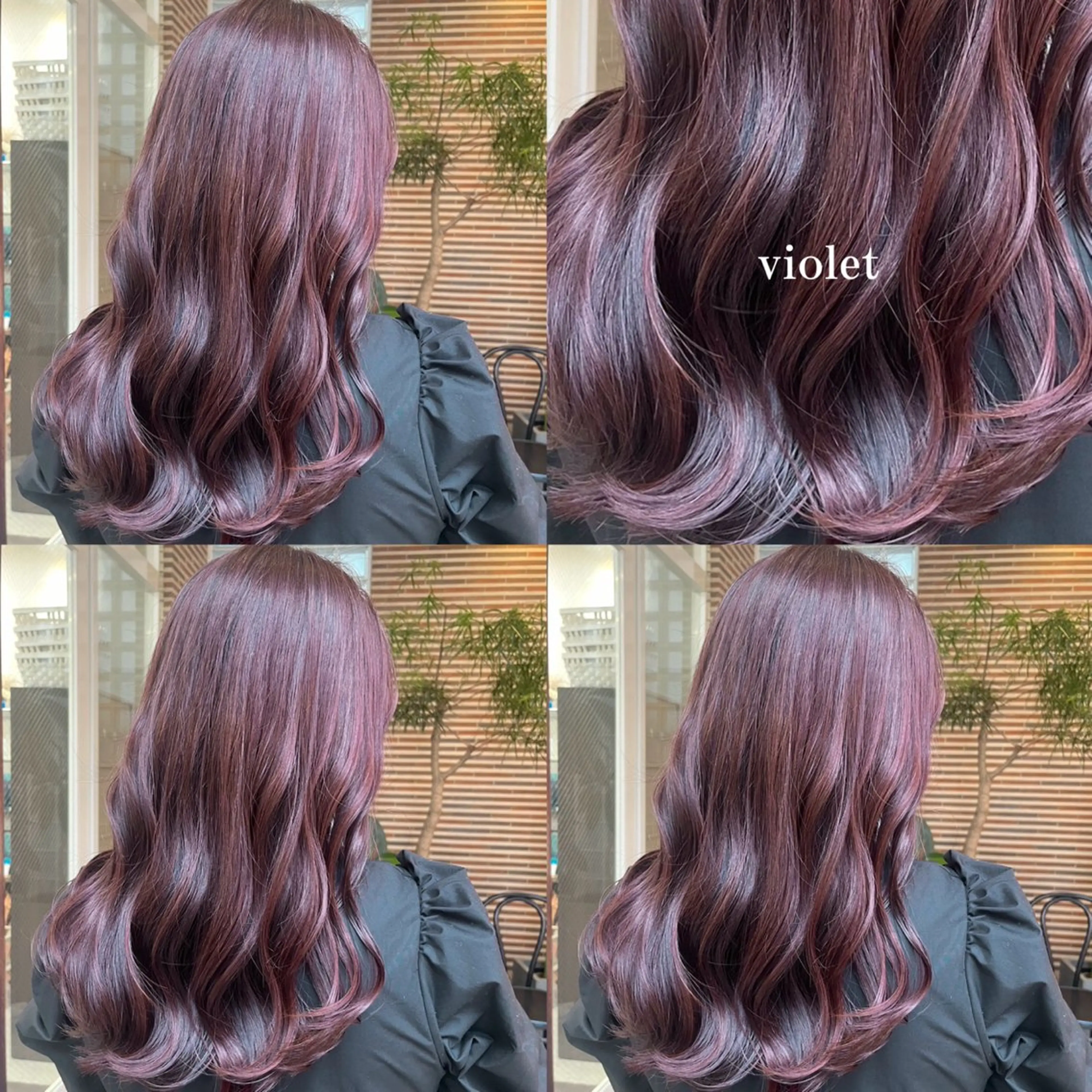 ロング カラー ブリーチ ブリーチなしカラー パープルカラー バイオレットカラー ヘアカラー 福岡ヘアセット/ 髪質改善/ayaneのヘアスタイル