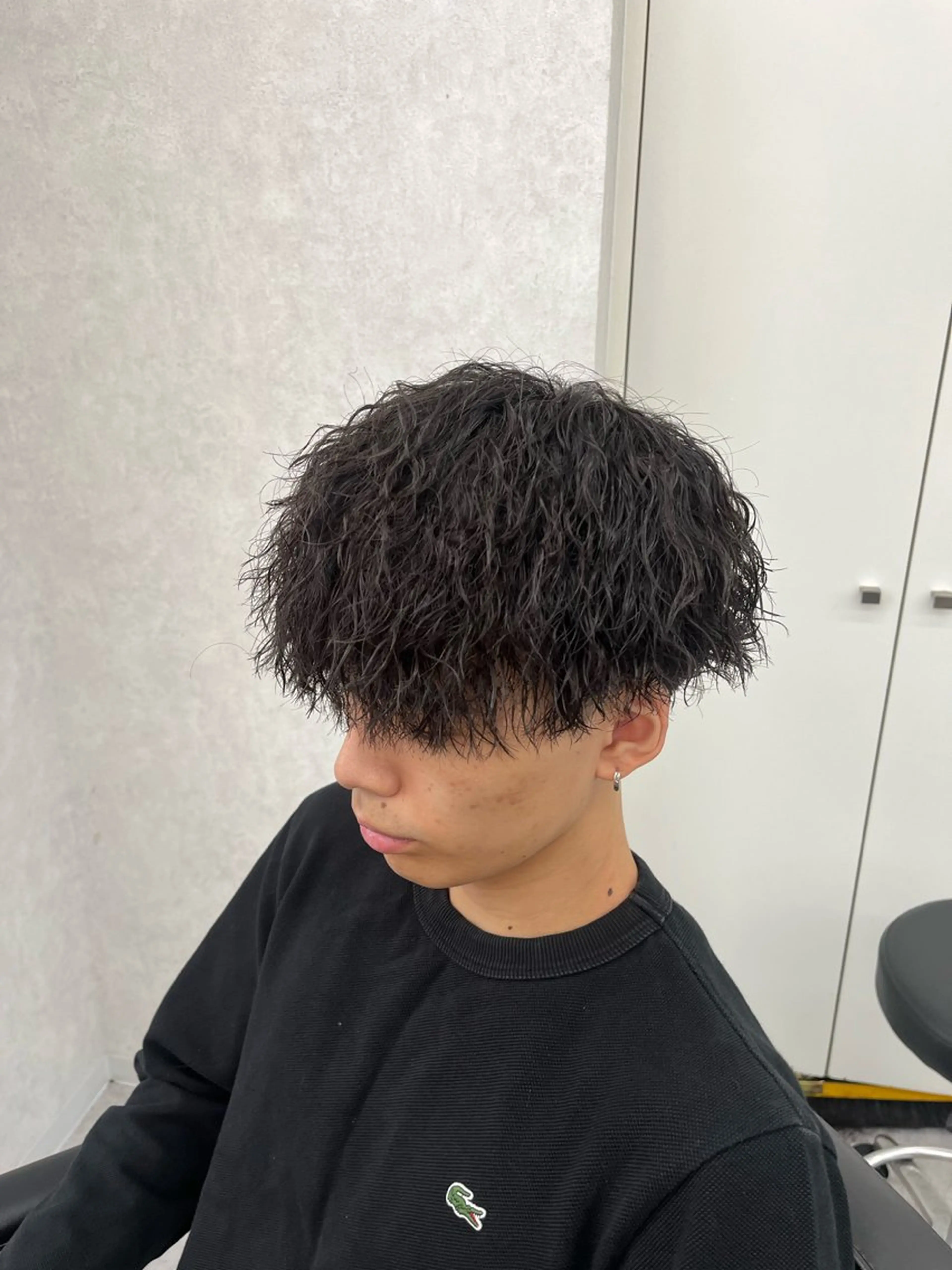 ショート パーマ ヘアアレンジ メンズ メンズパーマ ツイストスパイラルパーマ スパイラルパーマ 齊藤 大地のヘアスタイル