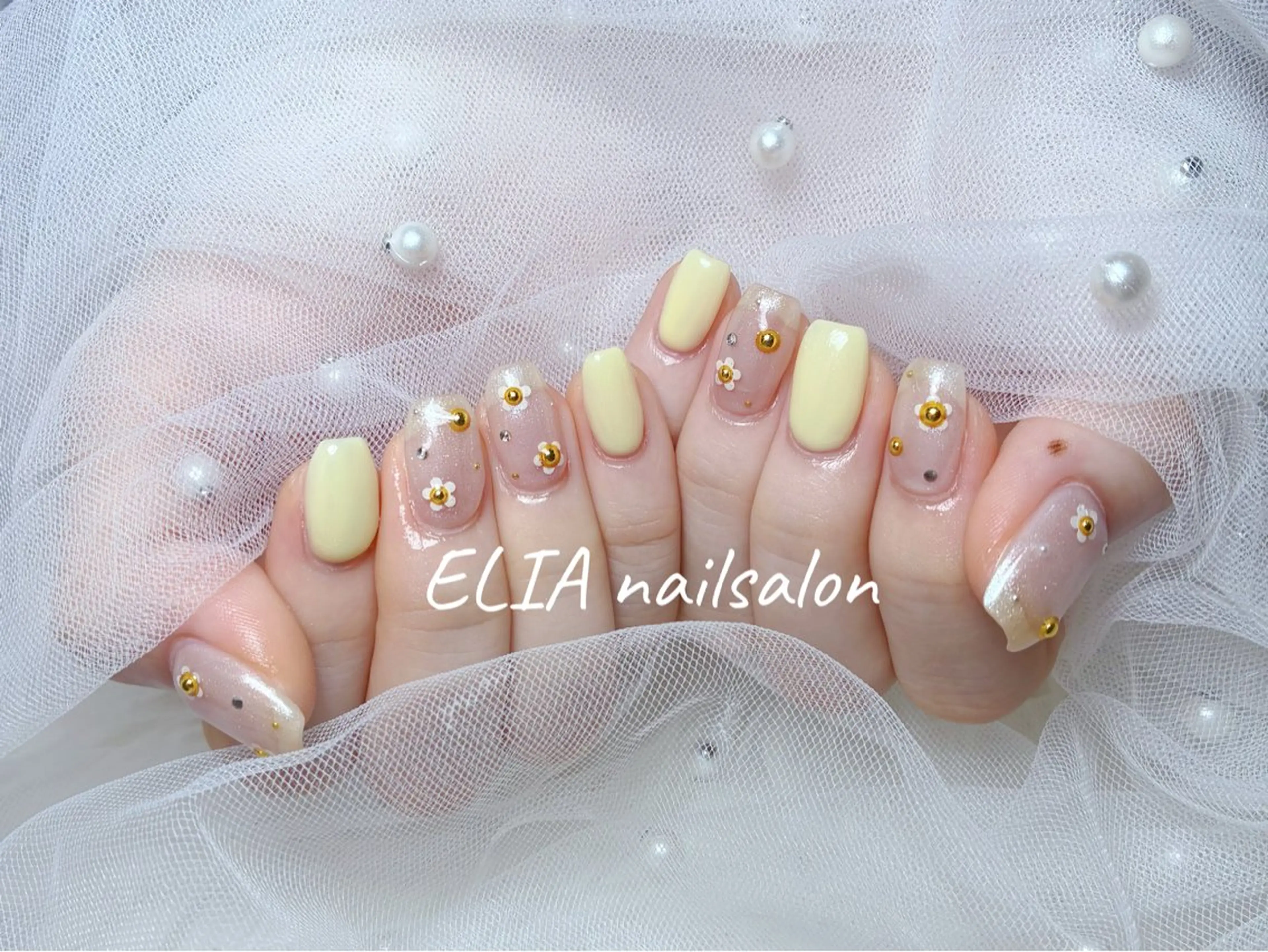 ミディアム ハンドネイル ハンドケア ELIA【エリア】 nailsalonのネイルデザイン