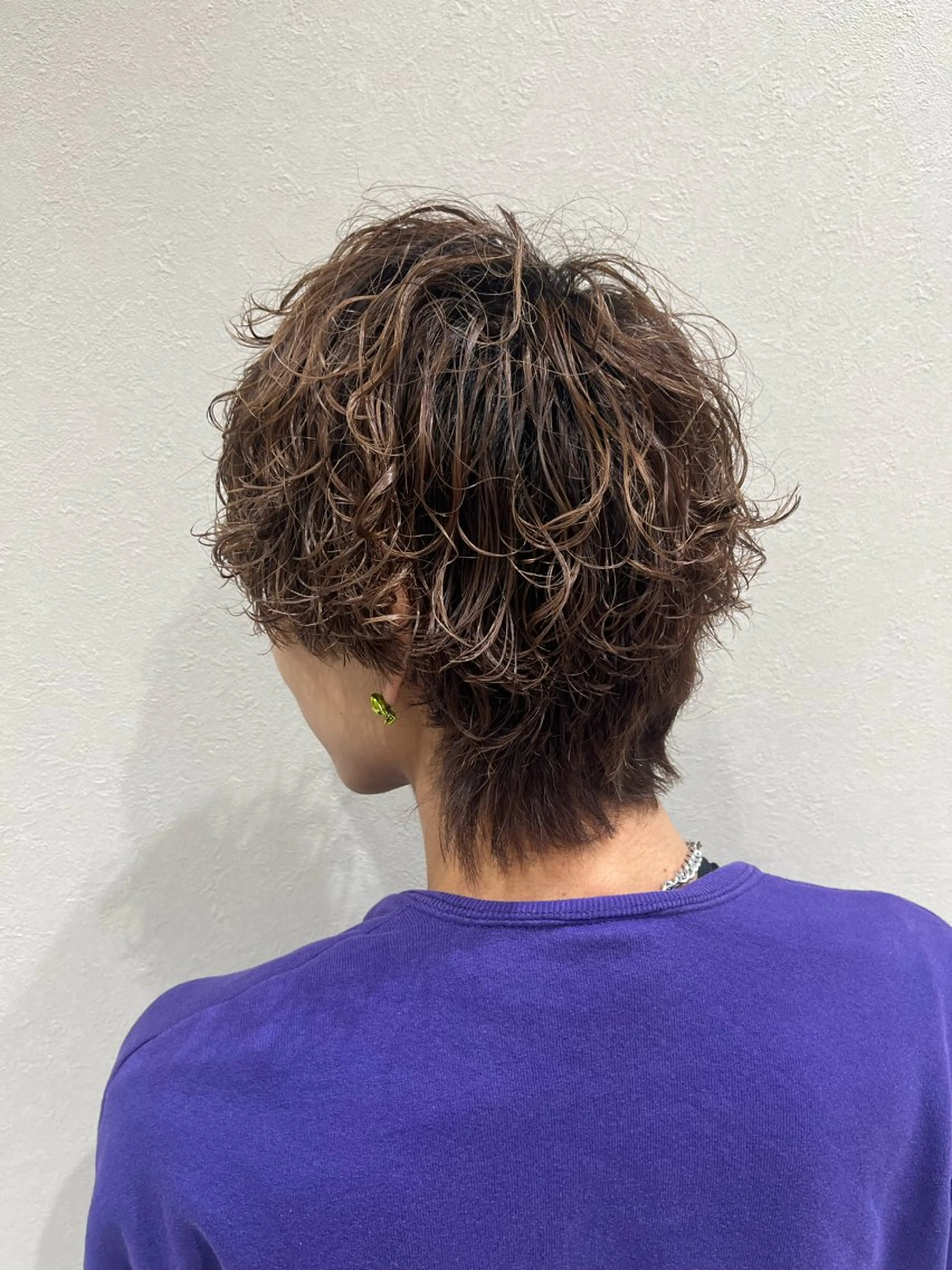 パーマ メンズ メンズパーマ プードルパーマ メンズウルフカット ウルフカット プードルパーマ カット パーマ Ken 縮毛矯正/韓国風ヘアのヘアスタイル
