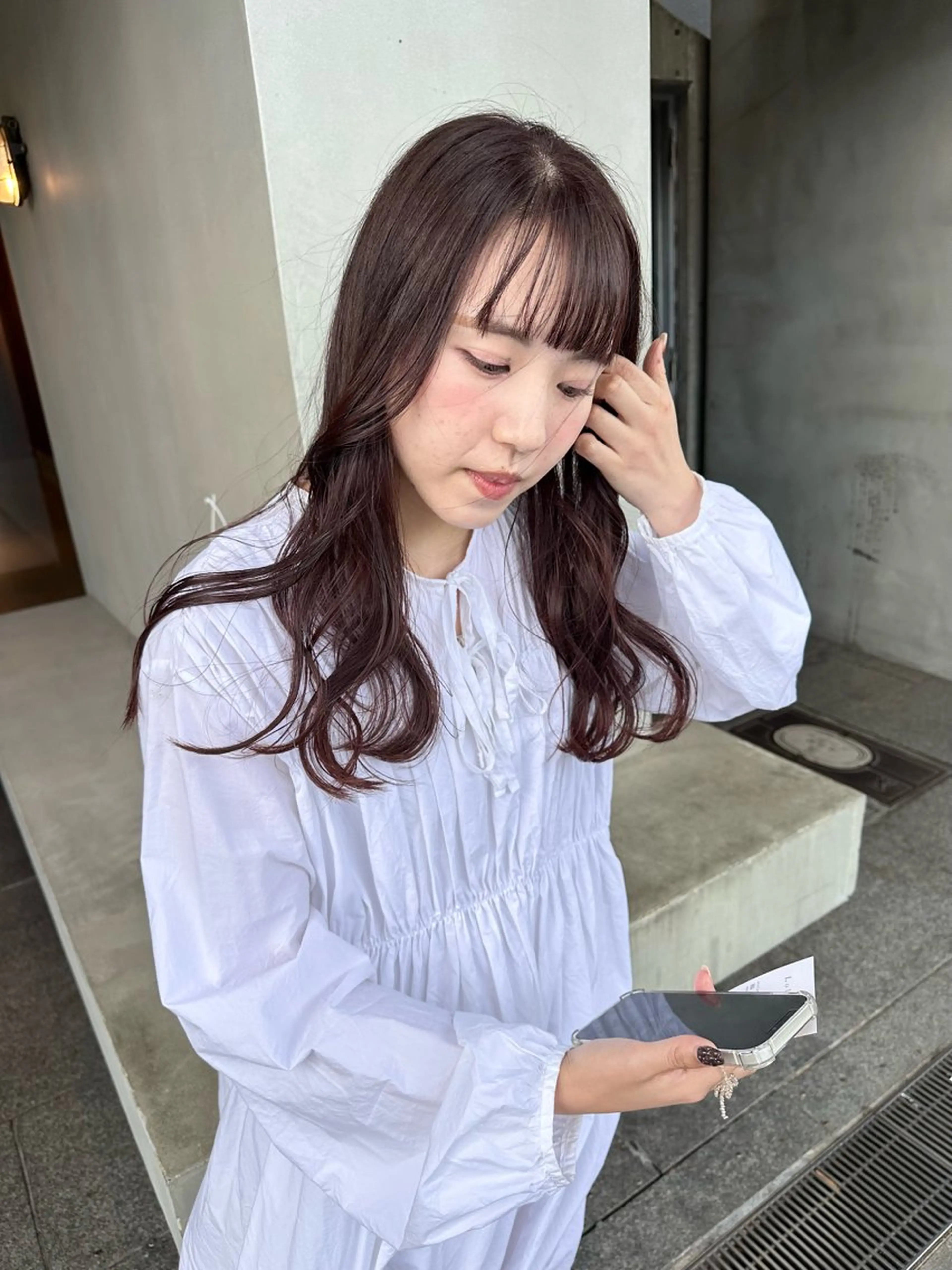 ロング カラー カット ヘアカラー 福崎 真奈のヘアスタイル