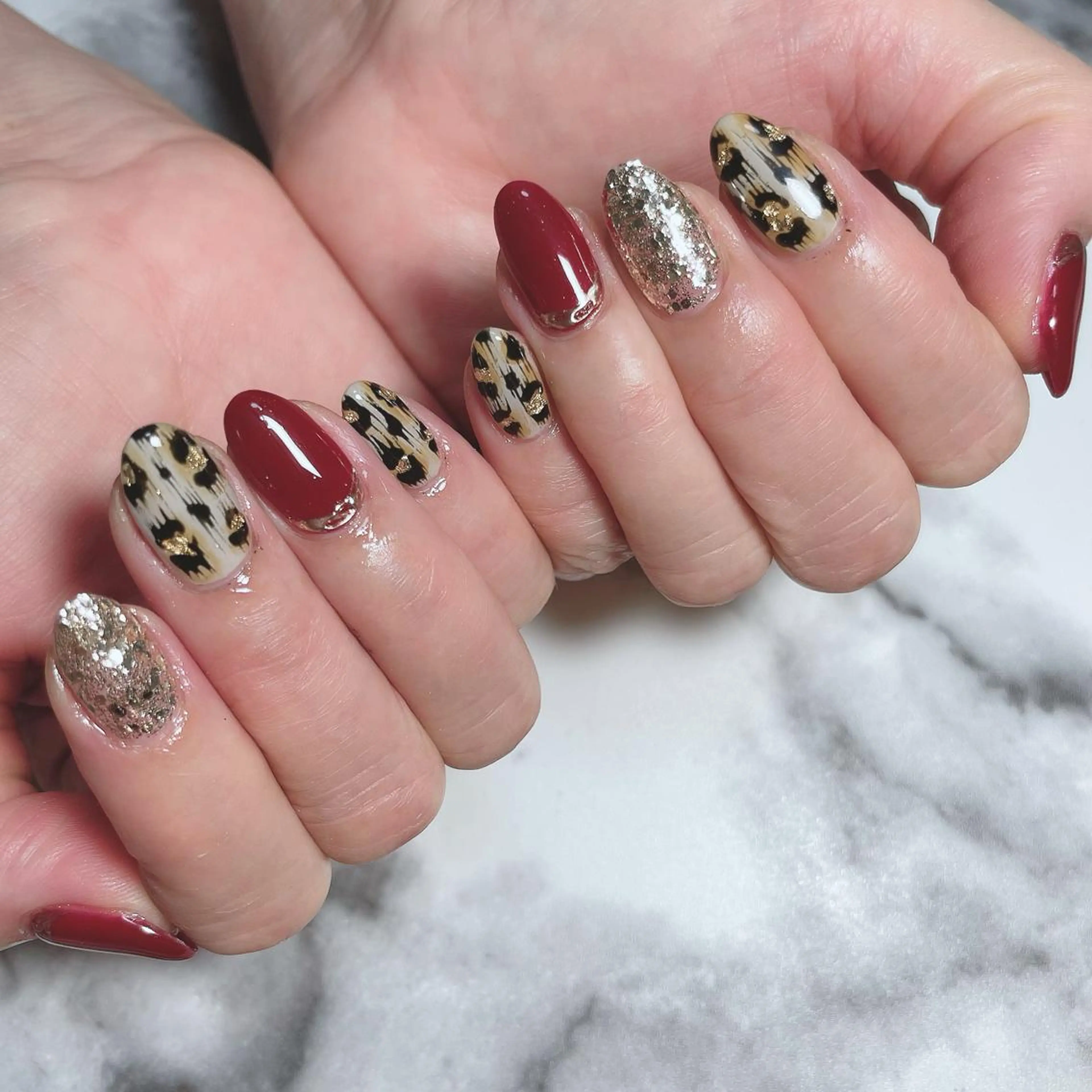 ネイル アニマル柄 ハンドネイル Kayo nailのネイルデザイン