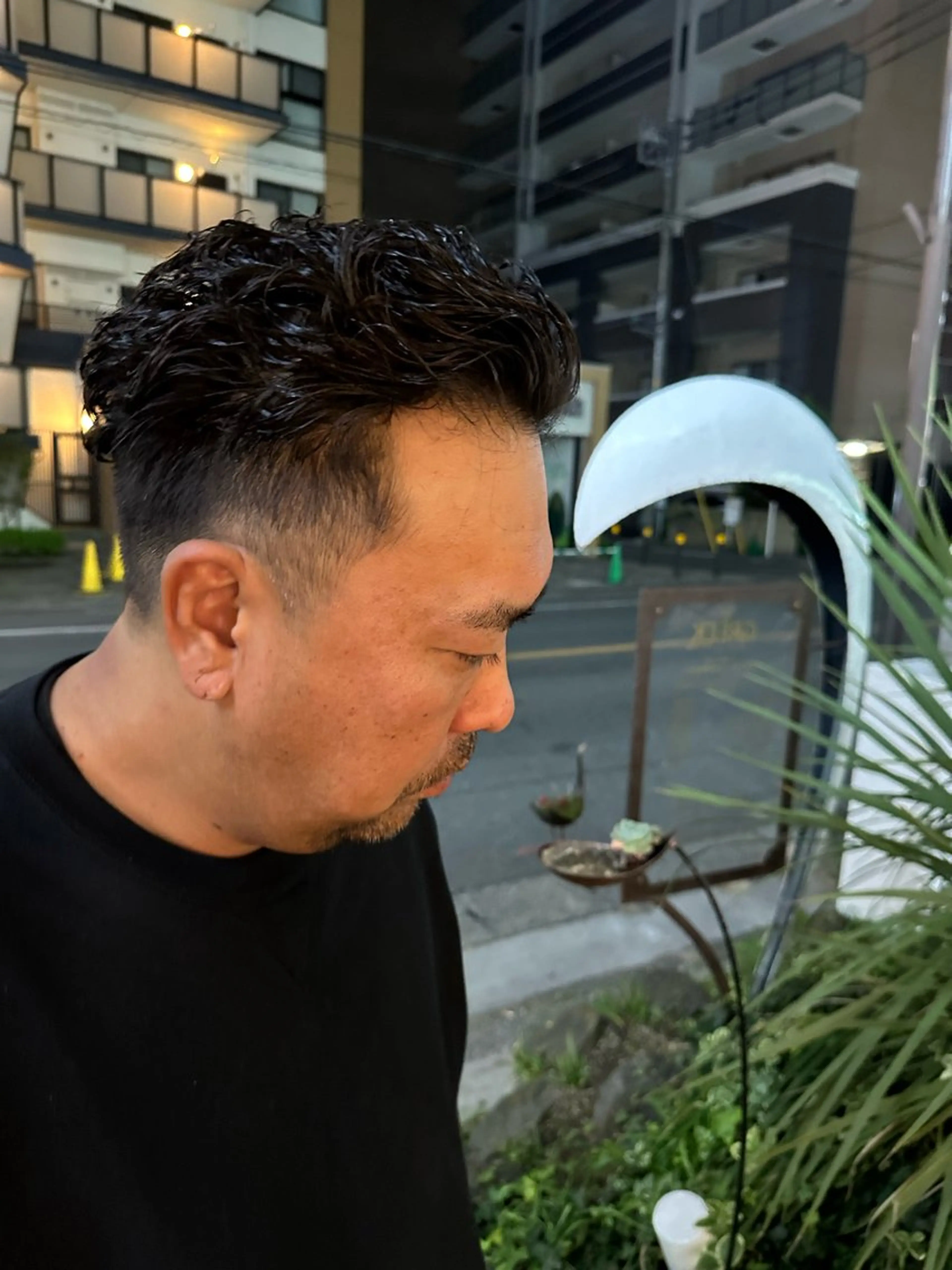 ショート パーマ メンズ フェードカット メンズパーマ カット パーマ KAKERU/ボブ/ ショート/パーマ🌱のヘアスタイル