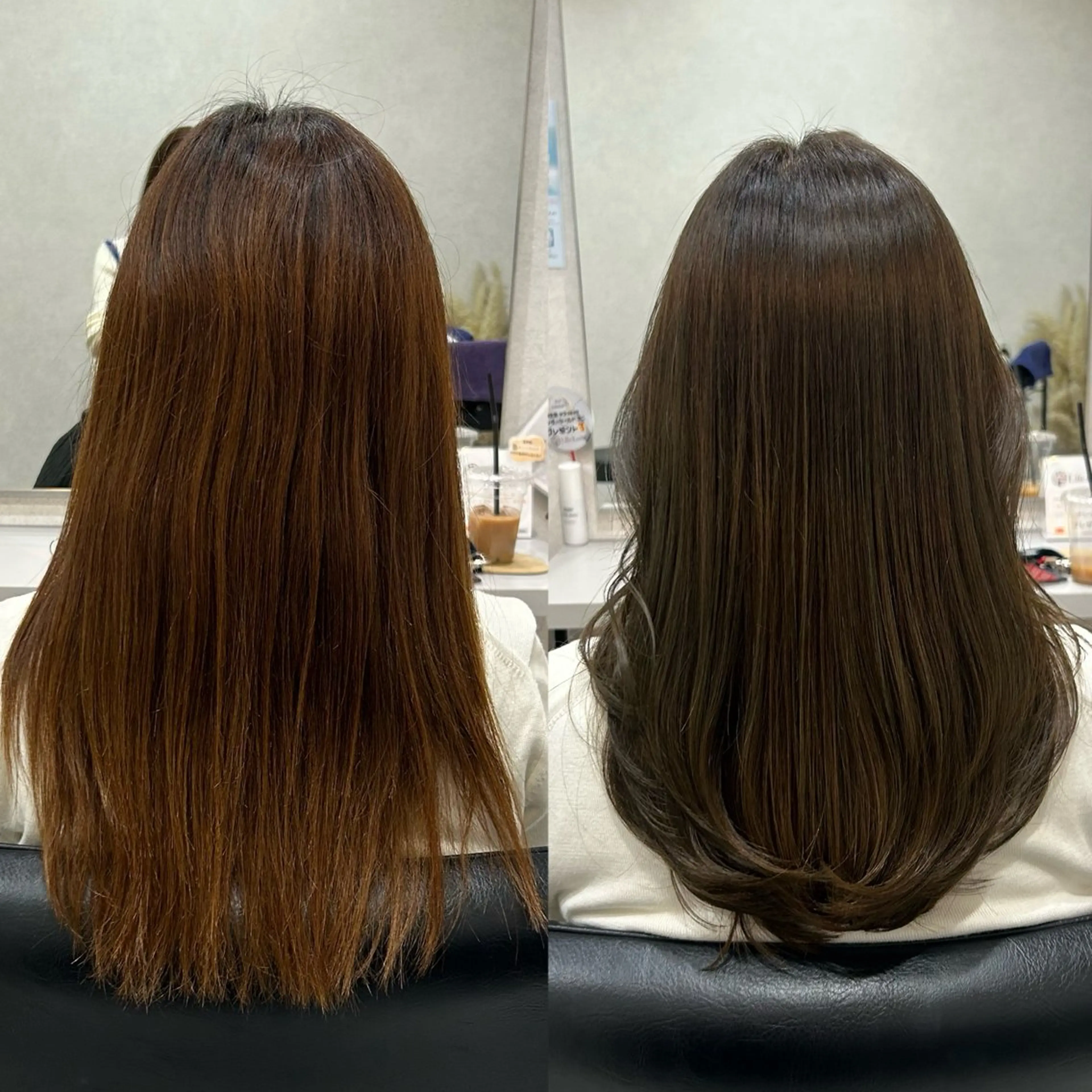 ロング カット ヘアカラー 縮毛矯正 柔らかい縮毛矯正/ ボブ/北林のヘアスタイル