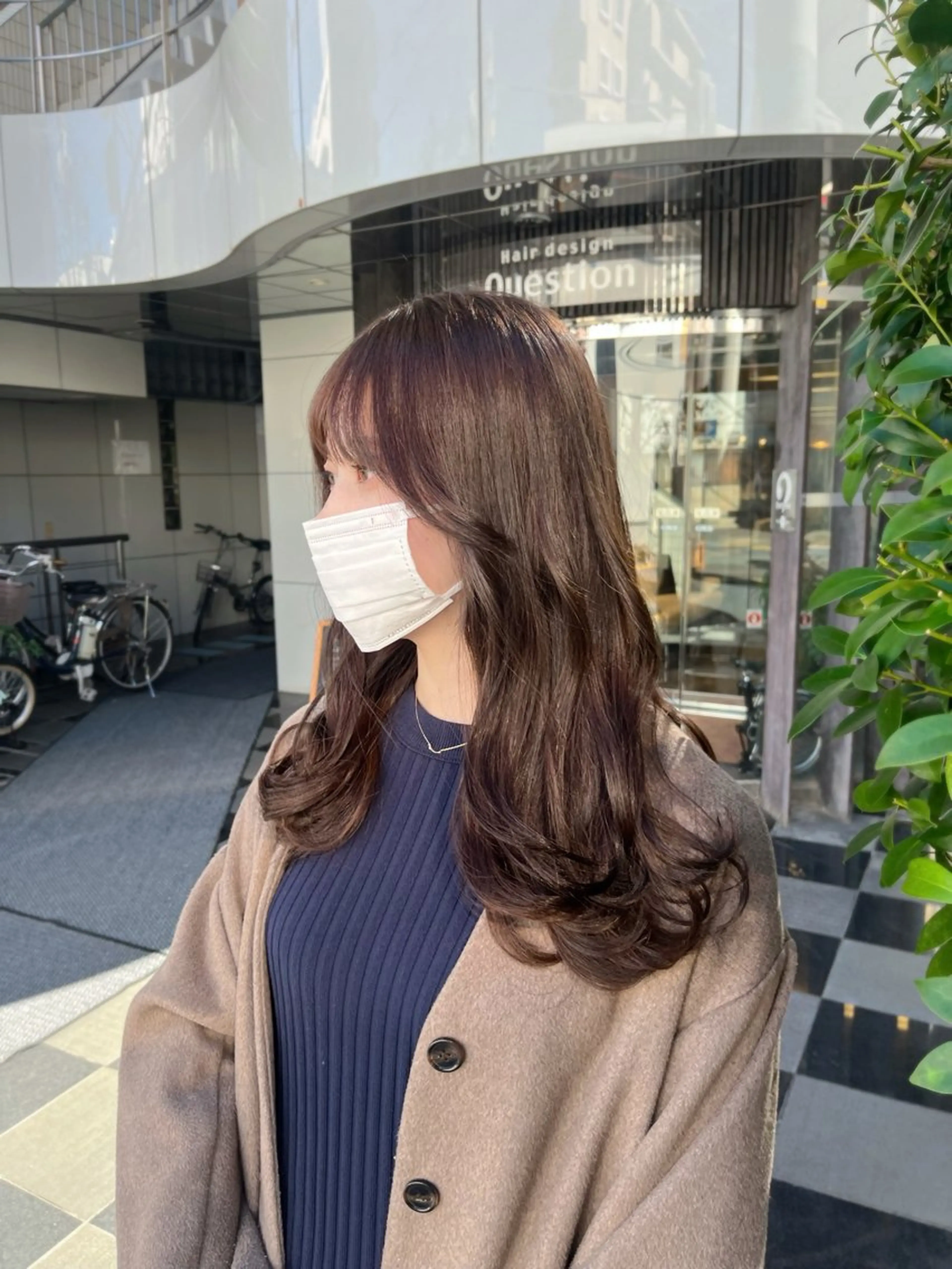 ロング カラー カット トリートメント 森 ハリス誠一のヘアスタイル