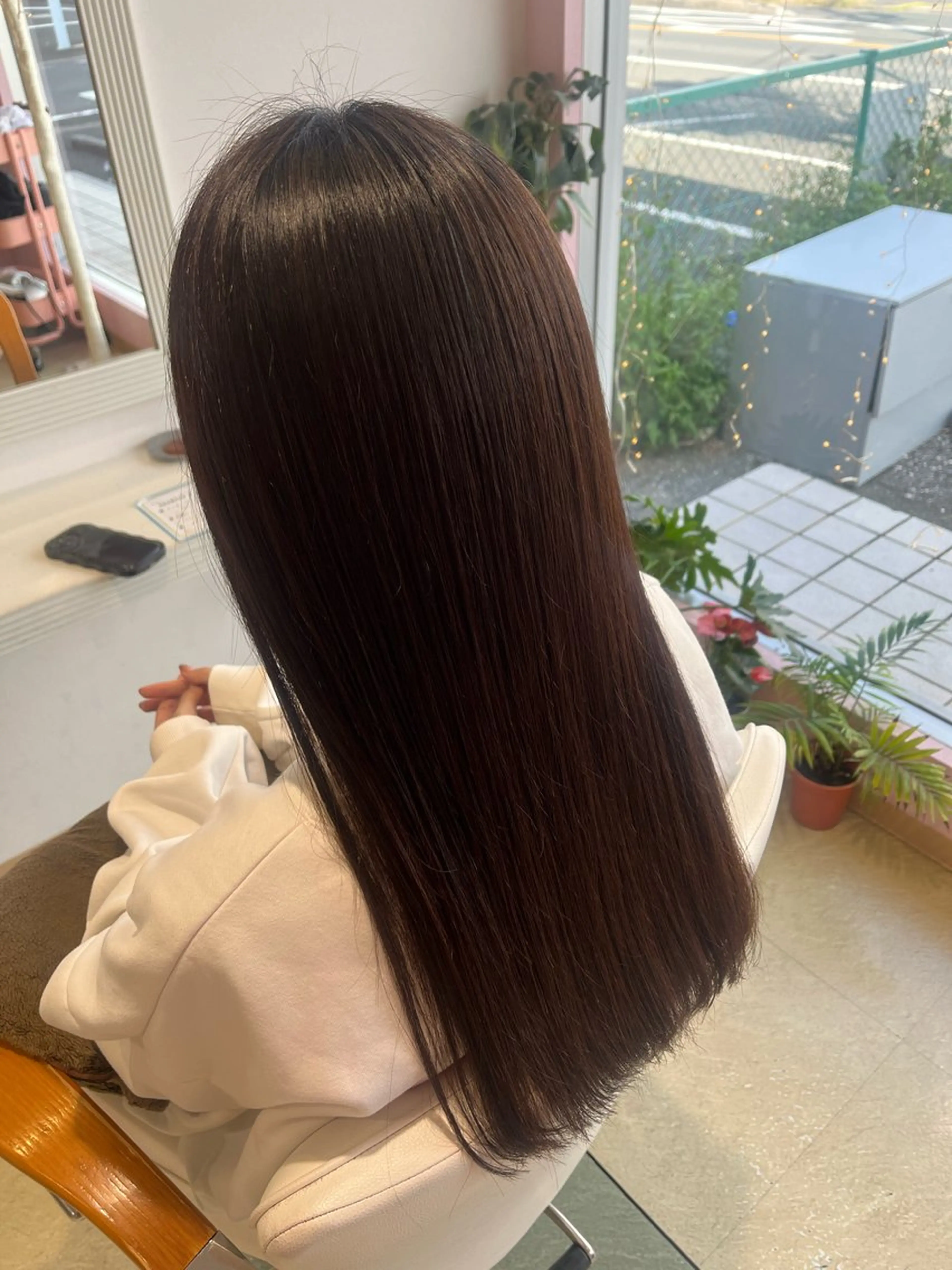 ロング カット トリートメント ベージュカラー⌇ くびれヘア.𐙚心音のヘアスタイル