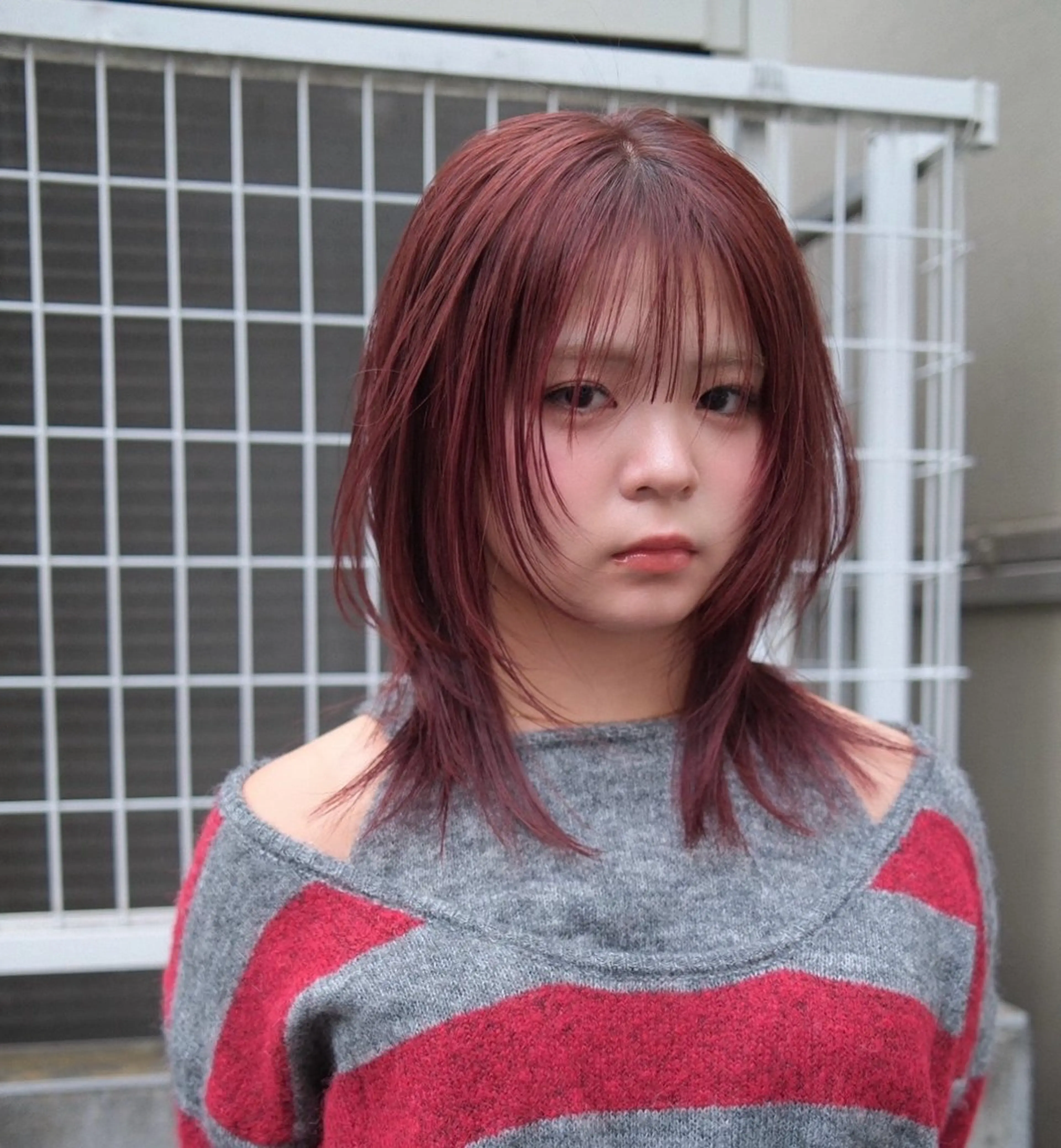 セミロング カット ヘアカラー ブリーチ無しW カラー🎀yuzuのヘアスタイル