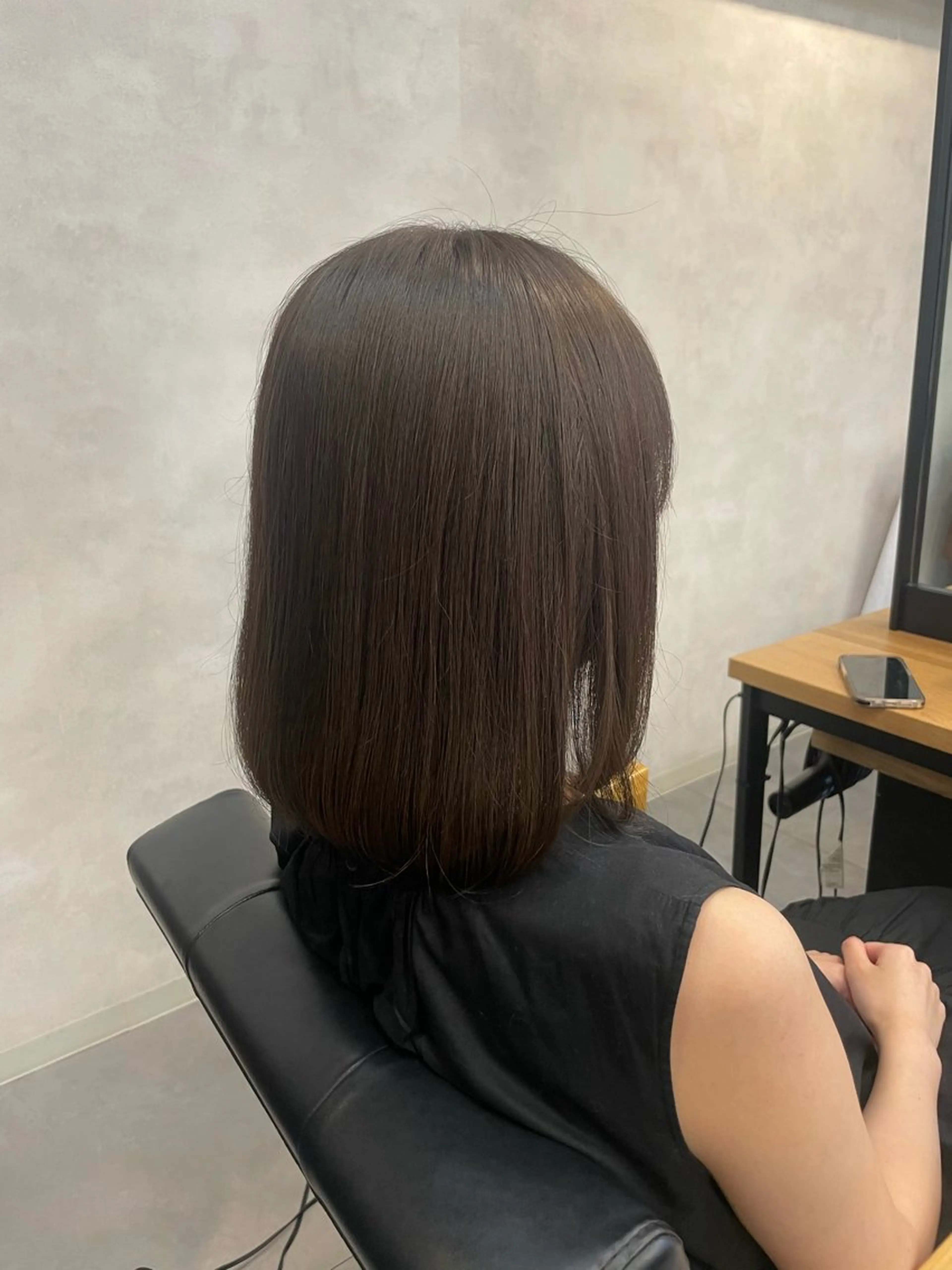 ミディアム カラー 透明感カラー グレージュ ヘアカラー トリートメント 今村 南穂のヘアスタイル