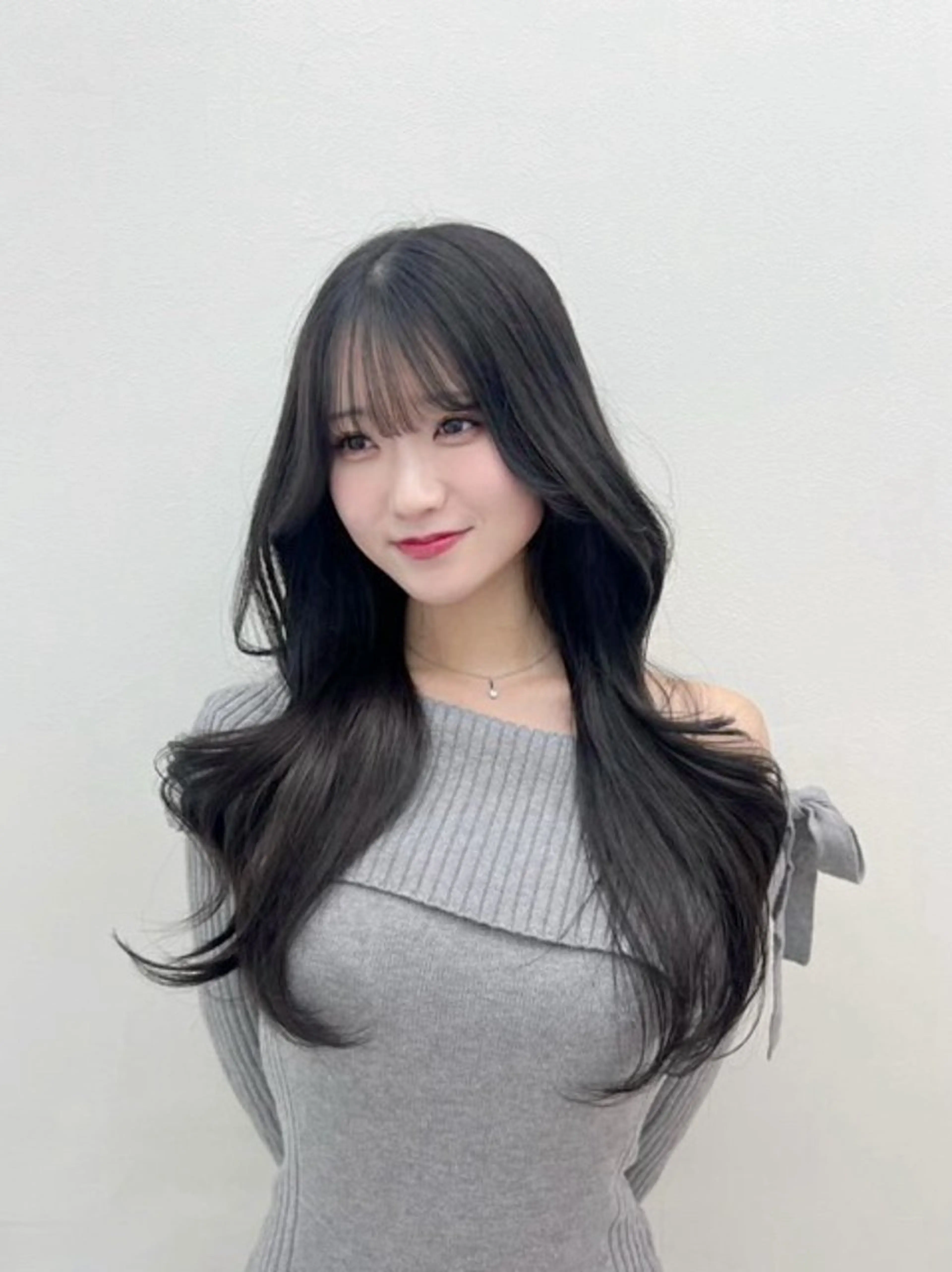 ロング カット ヘアカラー トリートメント 🤍韓国風透明髪🤍 レイヤー🤍きょうのヘアスタイル