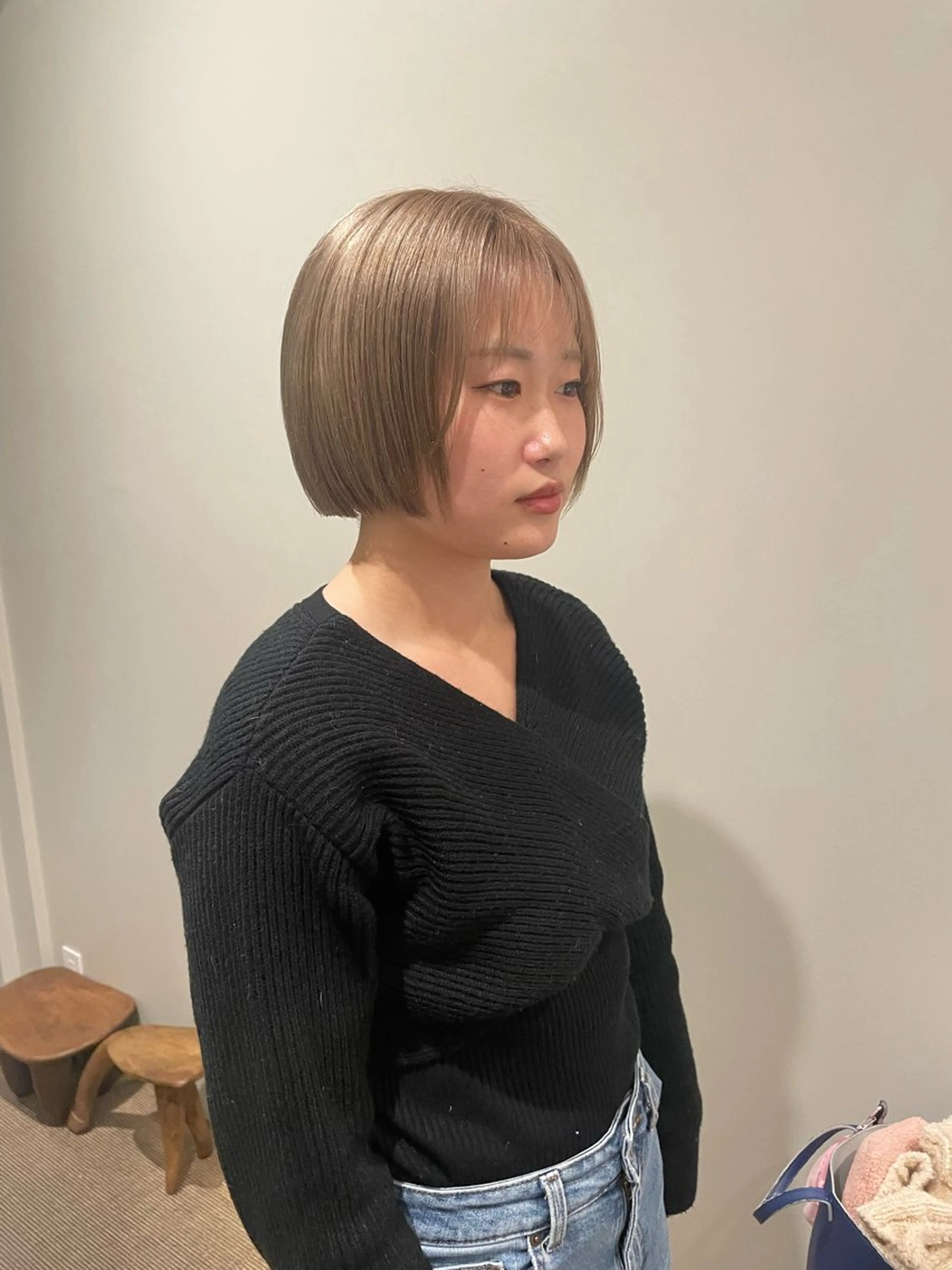 ショート カラー ベージュカラー ブリーチ カット ヘアカラー CEINE OUR ‪🍒なつきのヘアスタイル