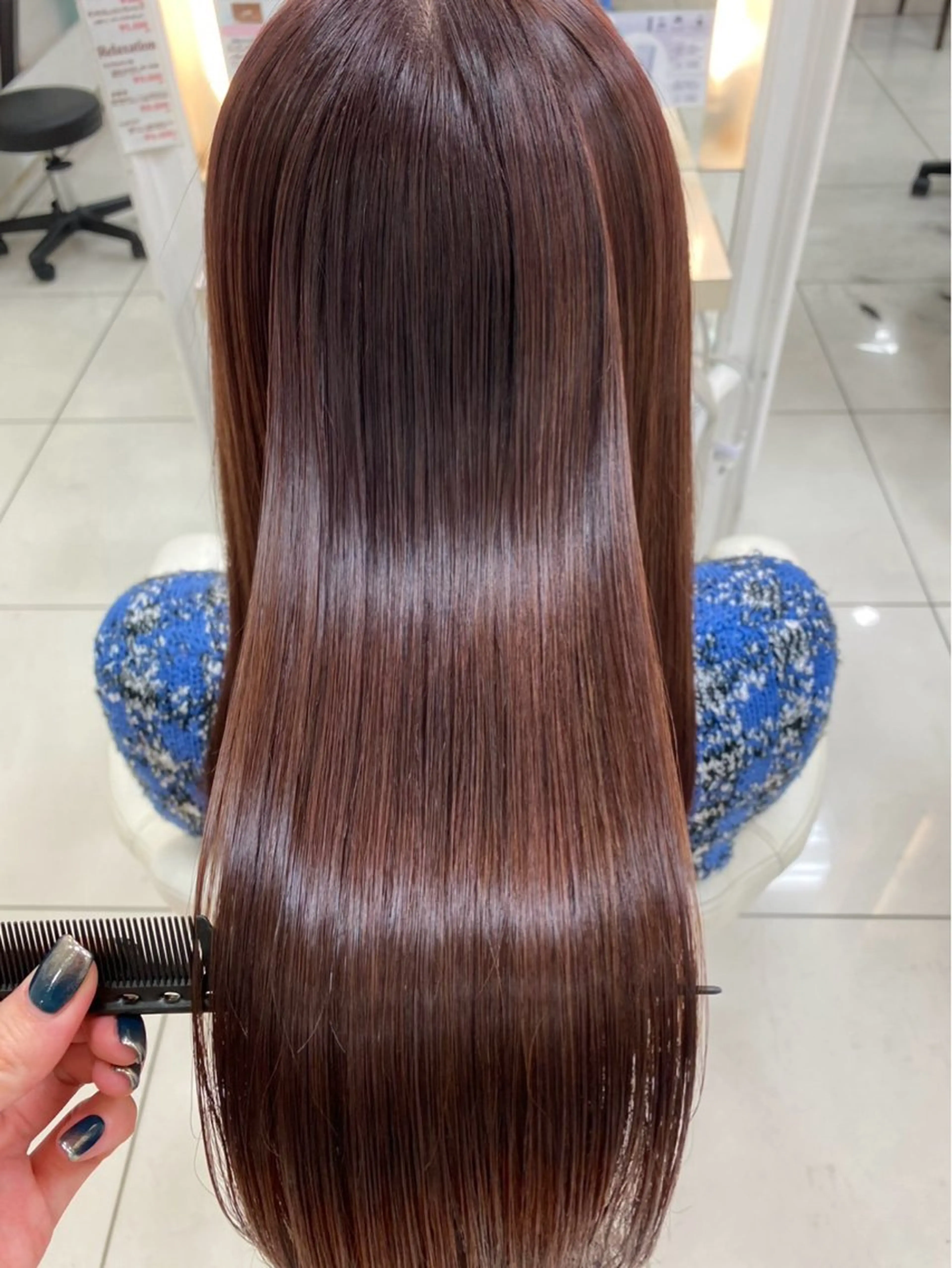 ロング 縮毛矯正 輿水 崇旭のヘアスタイル