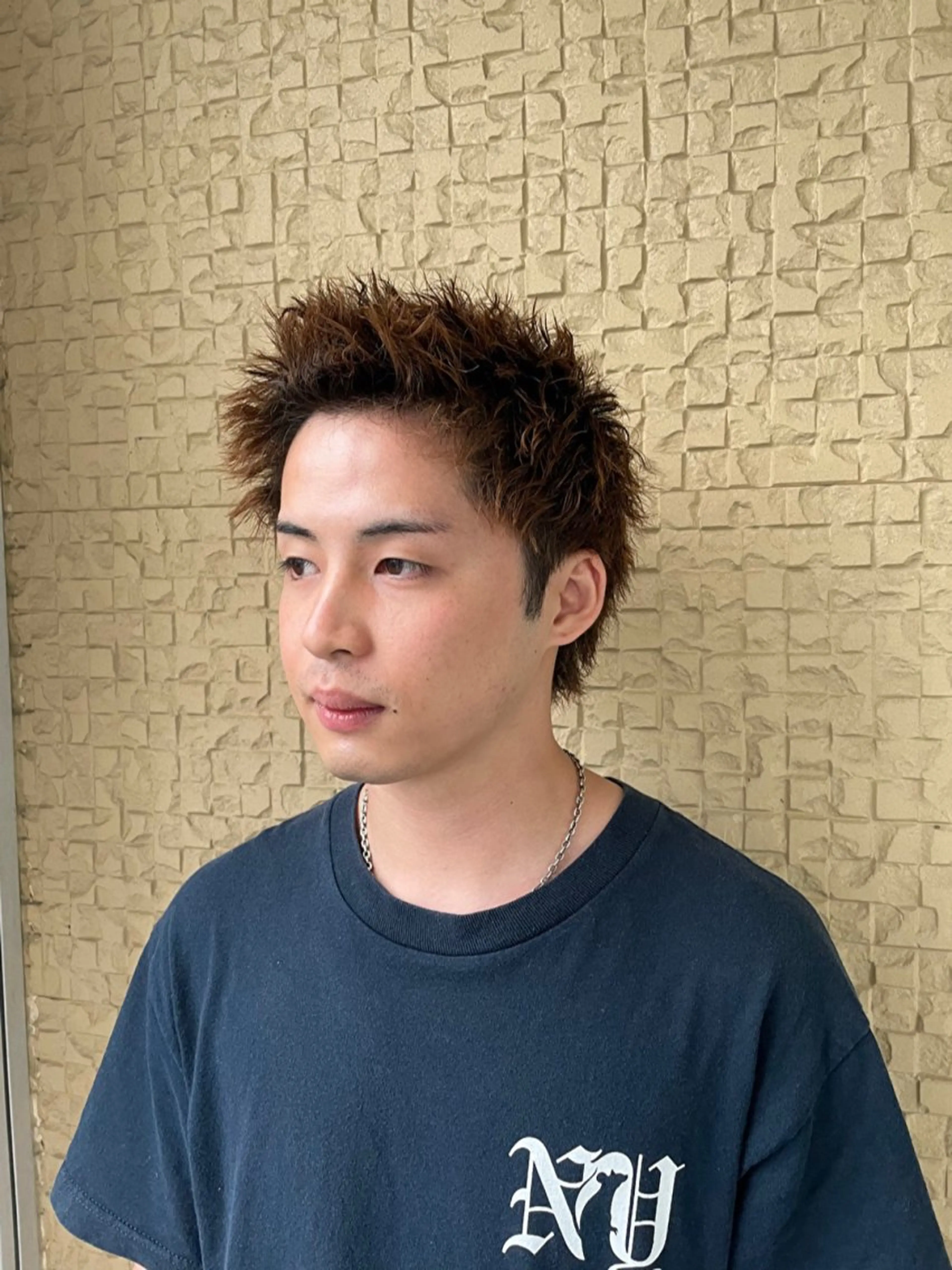 パーマ メンズ スパイキーショート ババ タケルのヘアスタイル