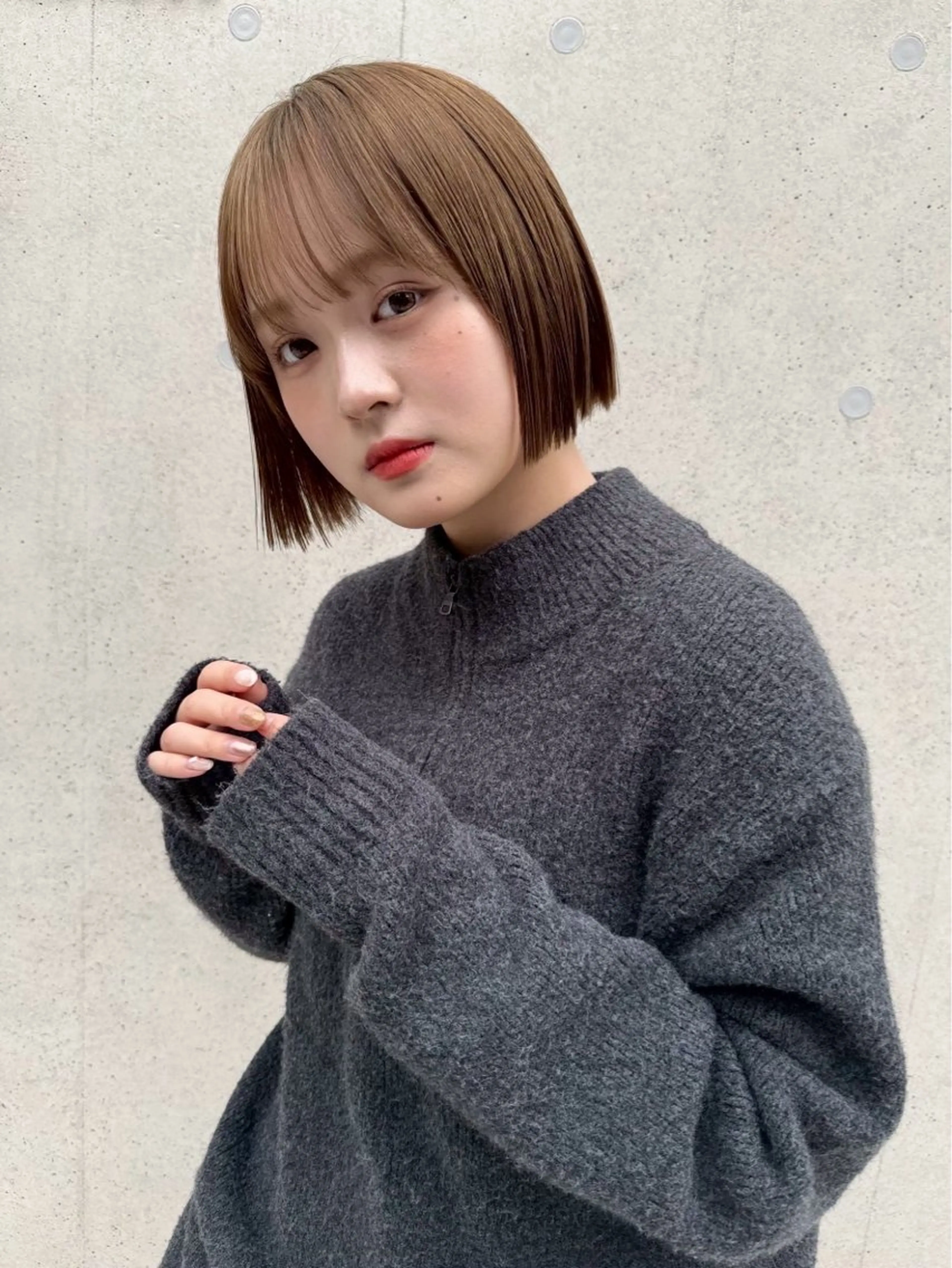 ショート ヘアカラー トリートメント 松田 じゅりなのヘアスタイル