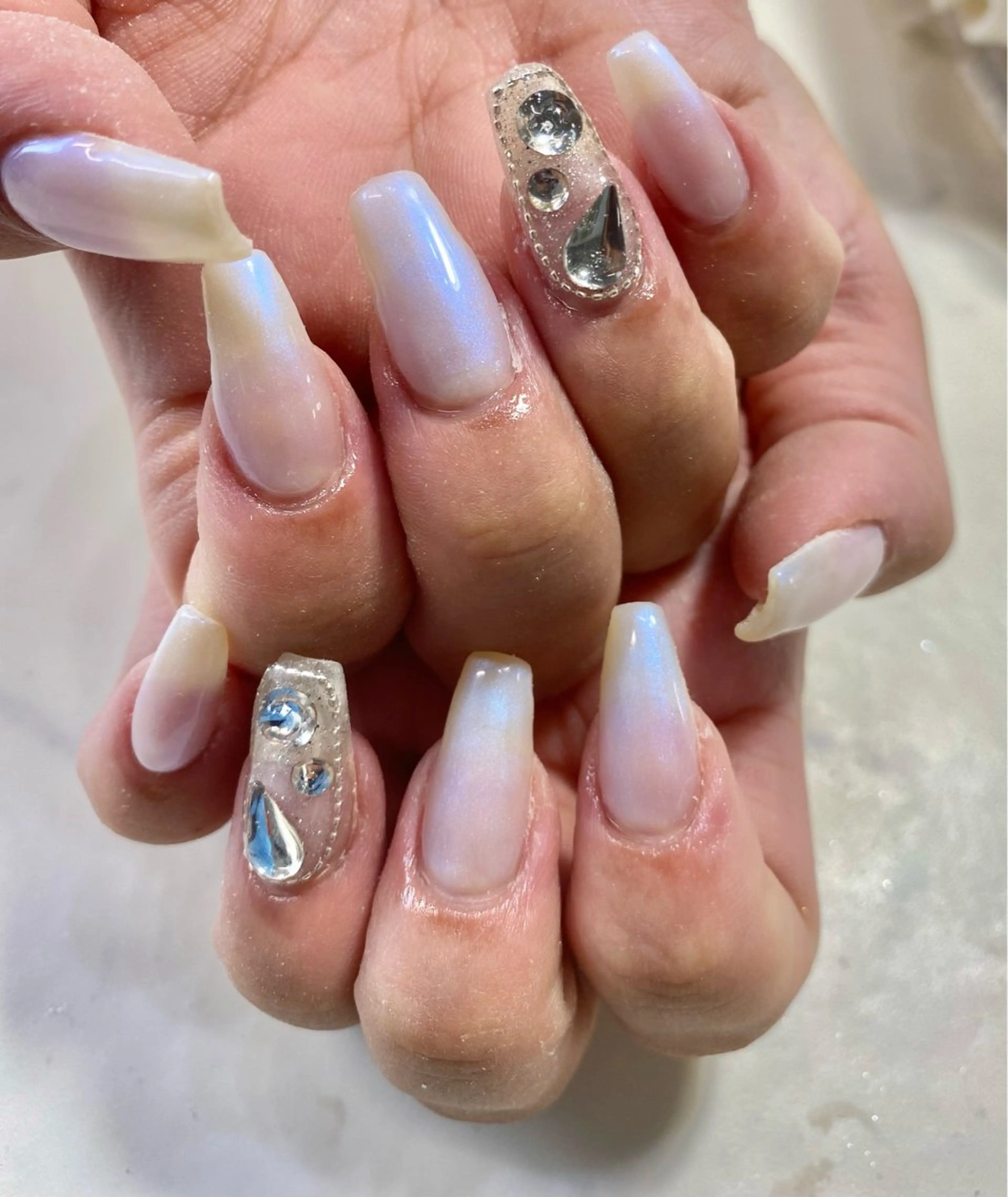 ネイル シンプルネイル Nail Salon Three所属・Three いわなべのネイルデザイン