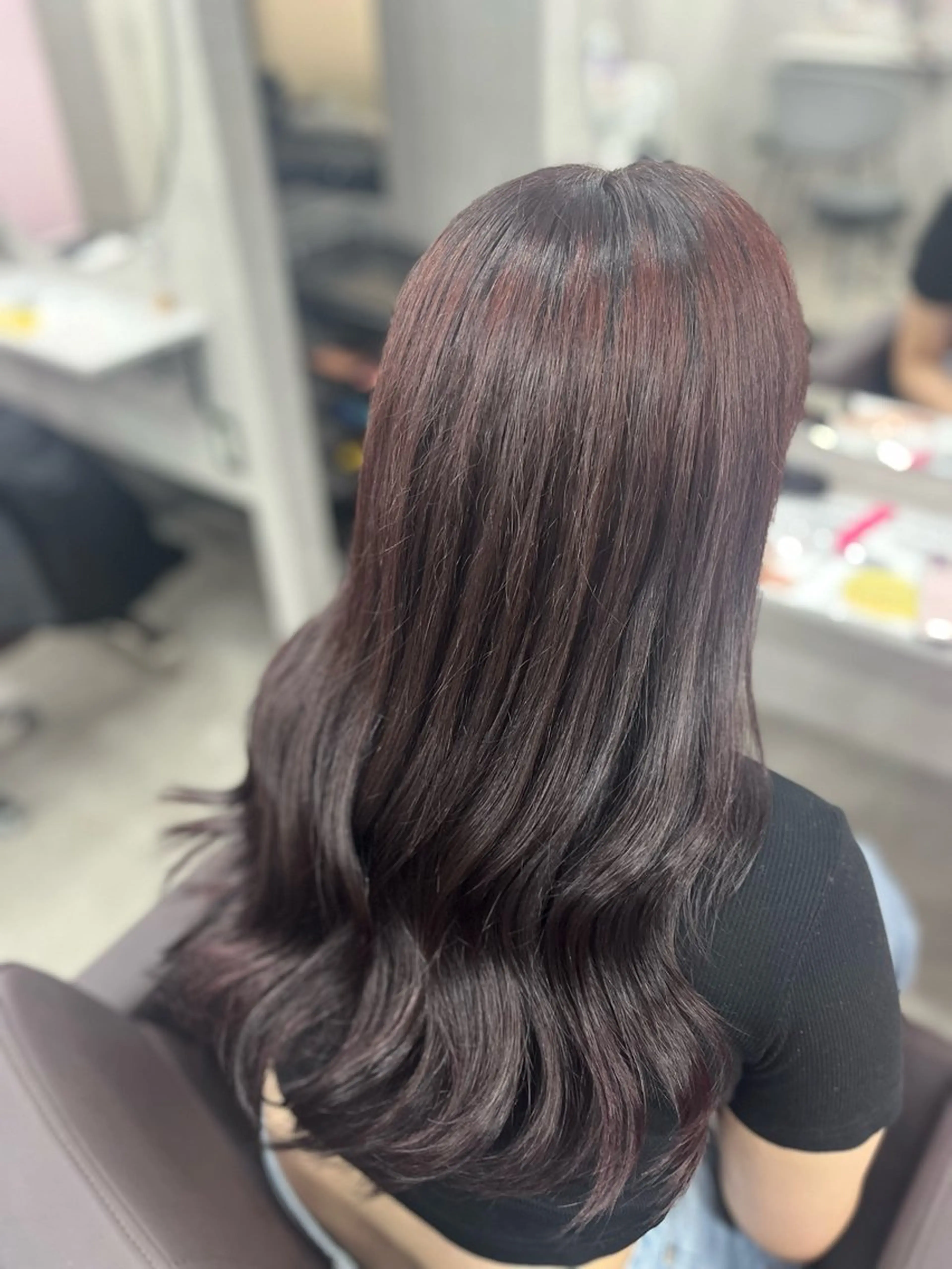 ロング カラー ヘアカラー トリートメント ヘッドスパ 💖 ぴんくぼぶの人 💖西田ゆうなのヘアスタイル