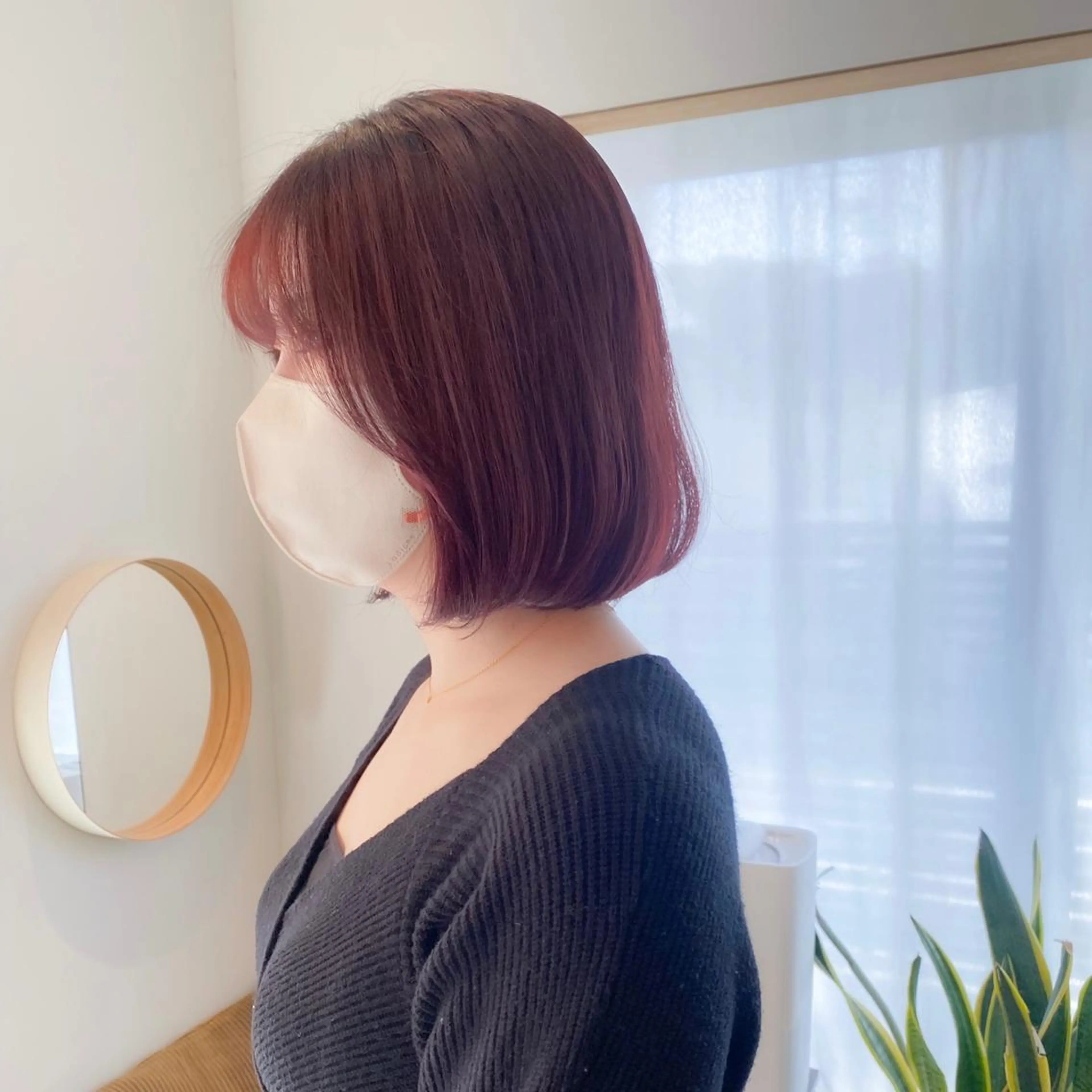 ショート カラー ブリーチ ダブルカラー ブリーチなしカラー ピンクカラー ローズカラー 板谷みさき /艶ボブ/藤沢美容室のヘアスタイル