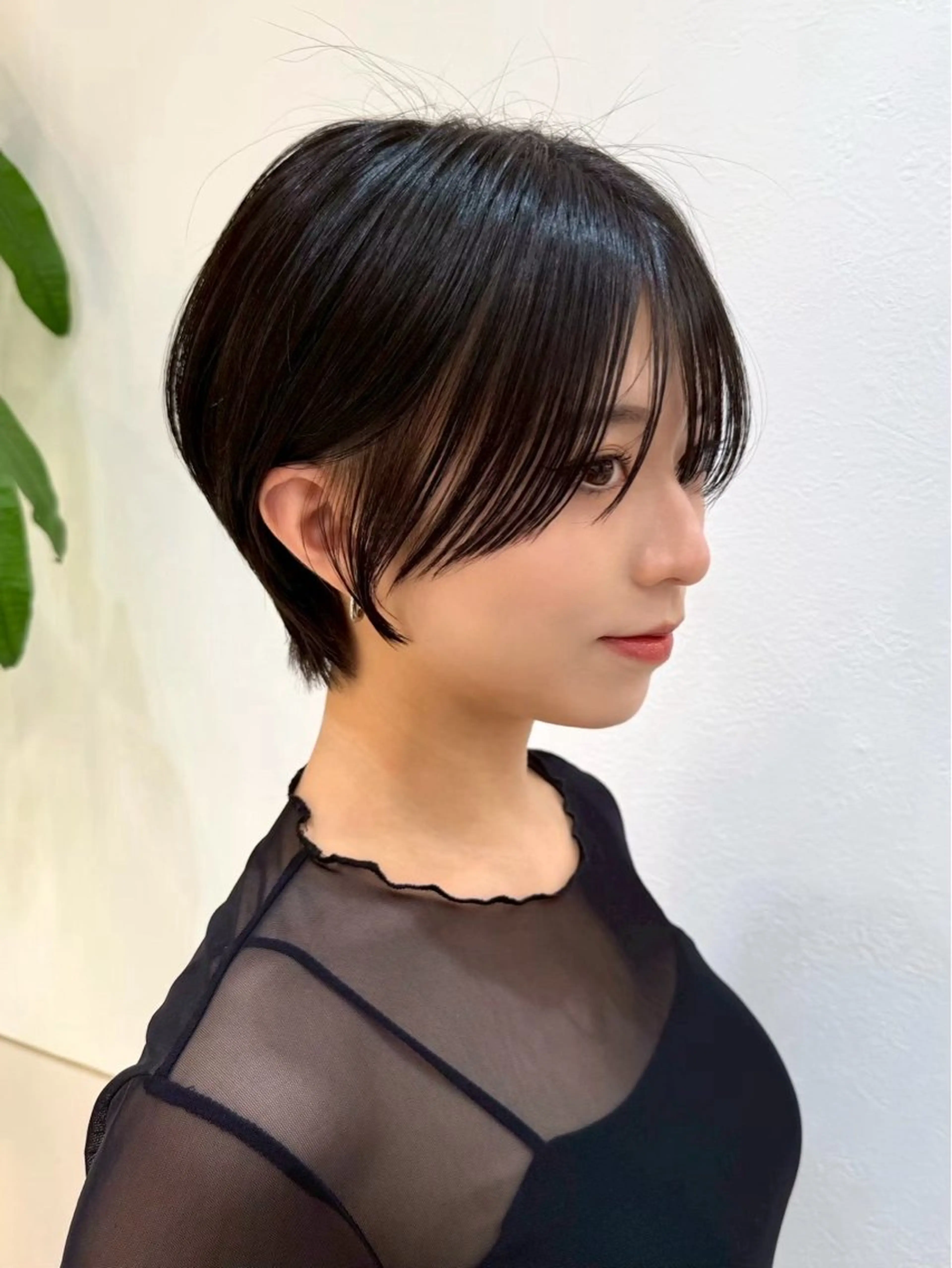 ショート カラー パーマ ショートボブ ボブ くびれヘア ショートヘア 韓国/ワンホン/新宿 レイヤーリョウヤのヘアスタイル