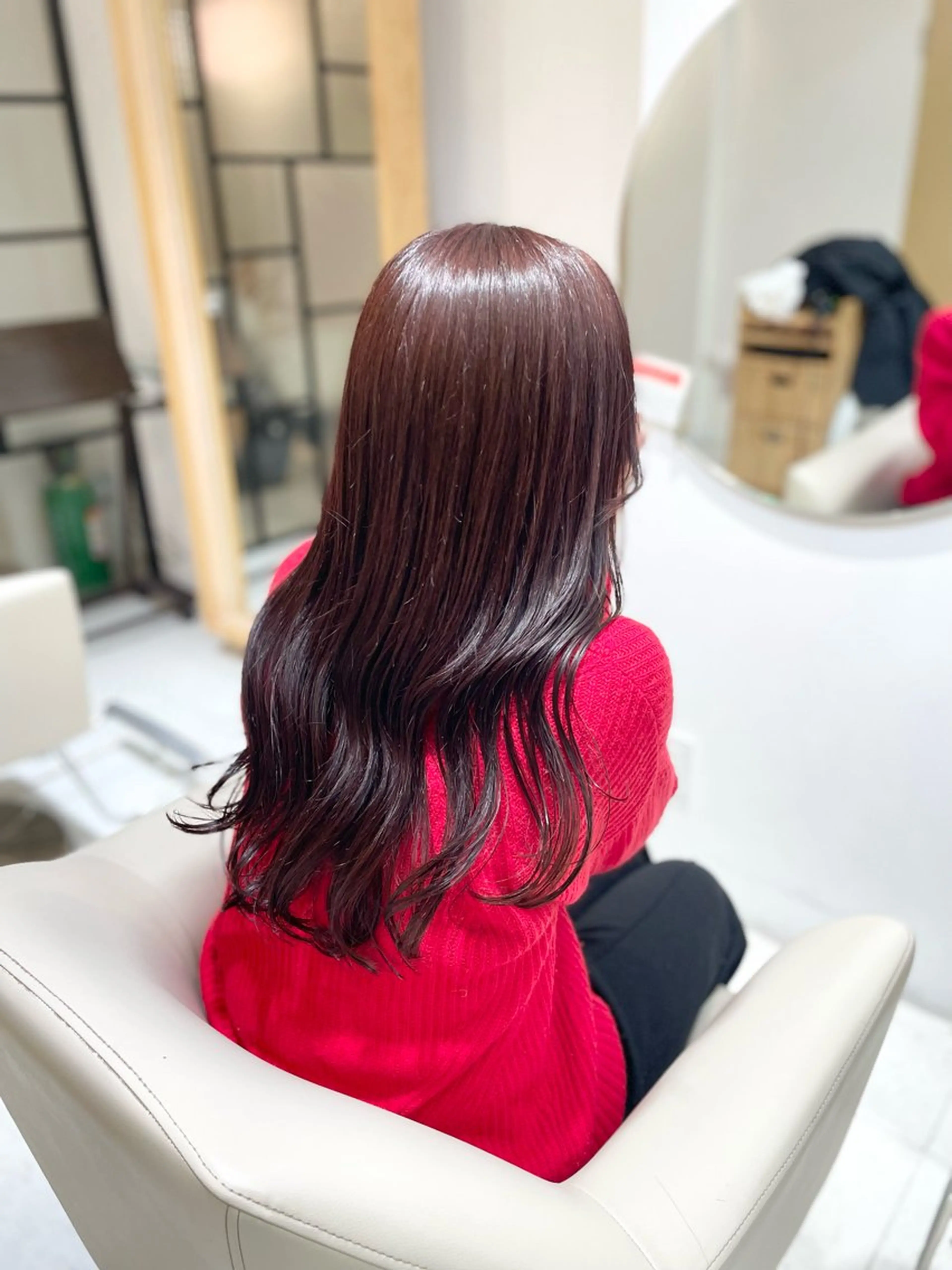 ロング カラー ブリーチ ブラウンカラー ブリーチなしカラー ピンクカラー ピンクブラウン 【NOE】┊ hanasakayaのヘアスタイル