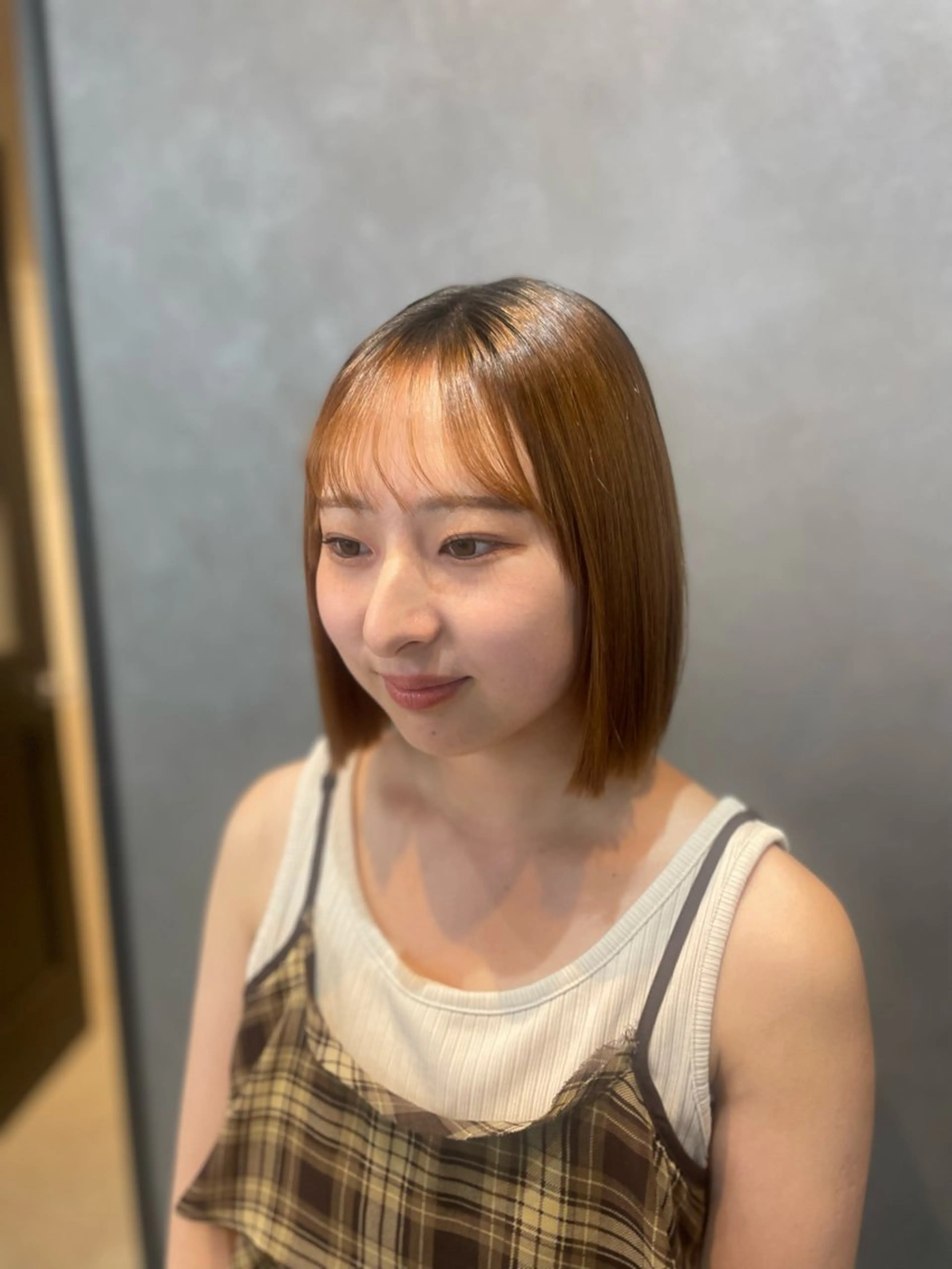 ミディアム カット 縮毛矯正 mahiro /仙台のヘアスタイル