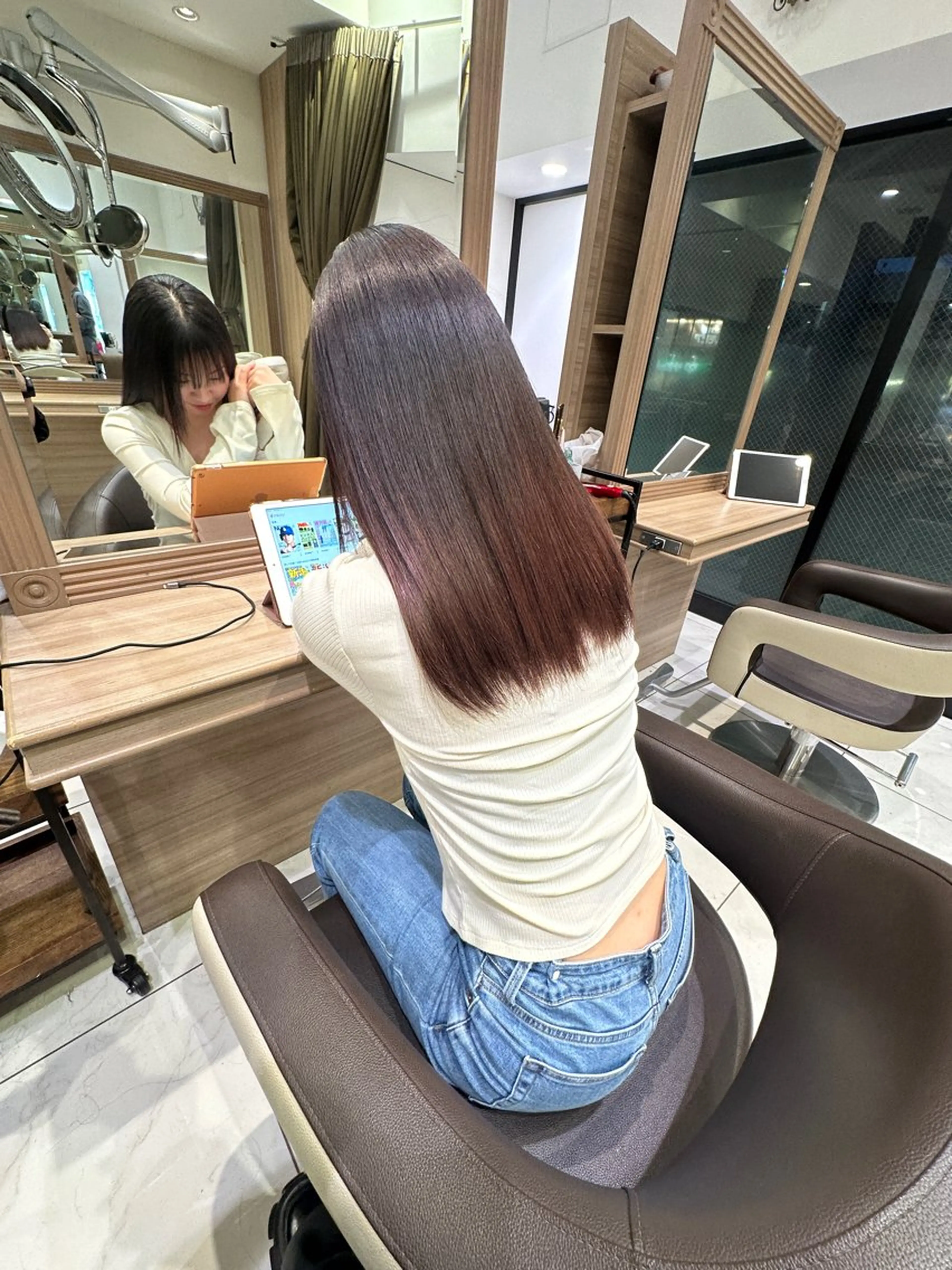 ロング トリートメント 学割🍒韓国風カット 縮毛矯正市川悟のヘアスタイル