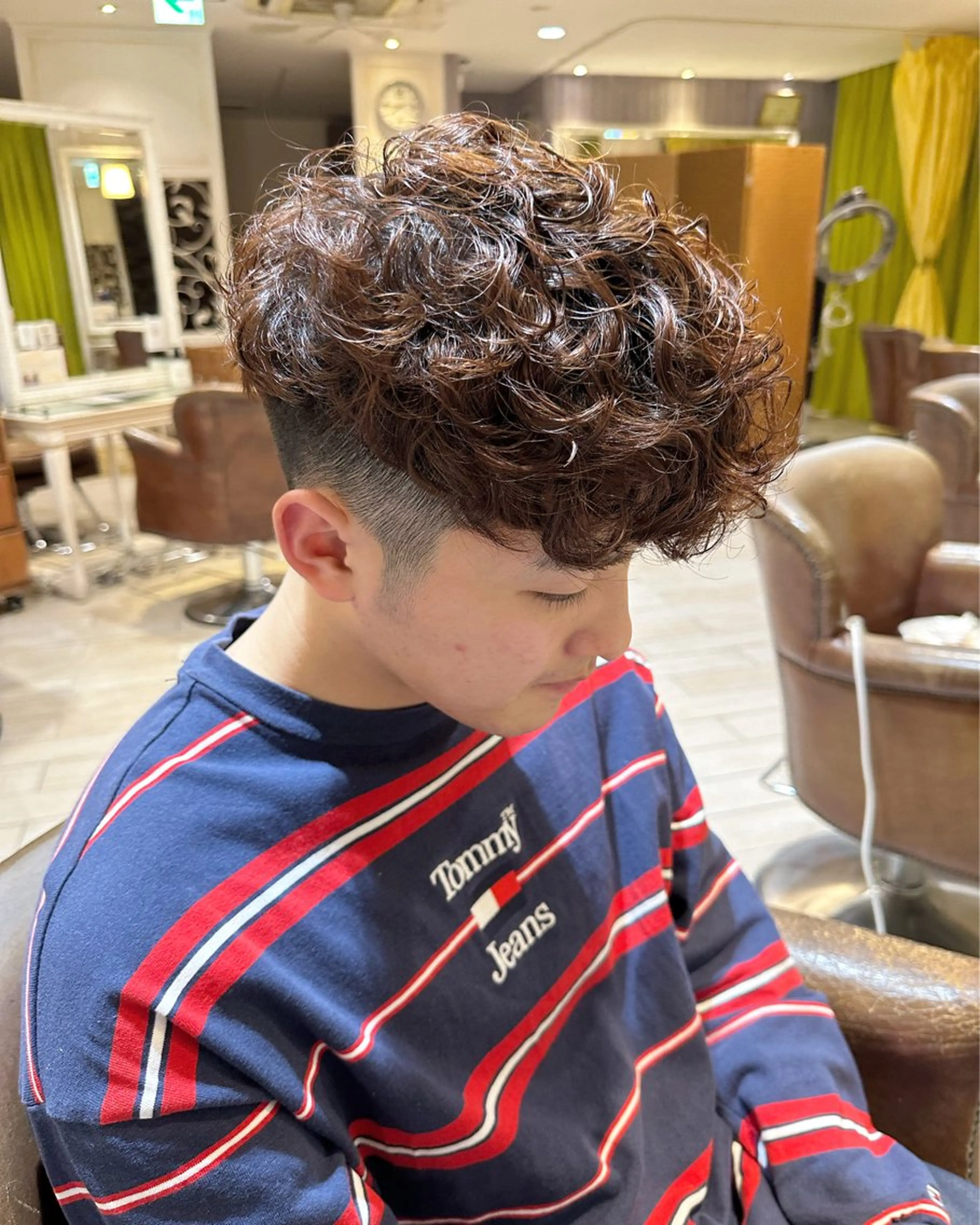 パーマ メンズ カット パーマ 増渕 駿介のヘアスタイル