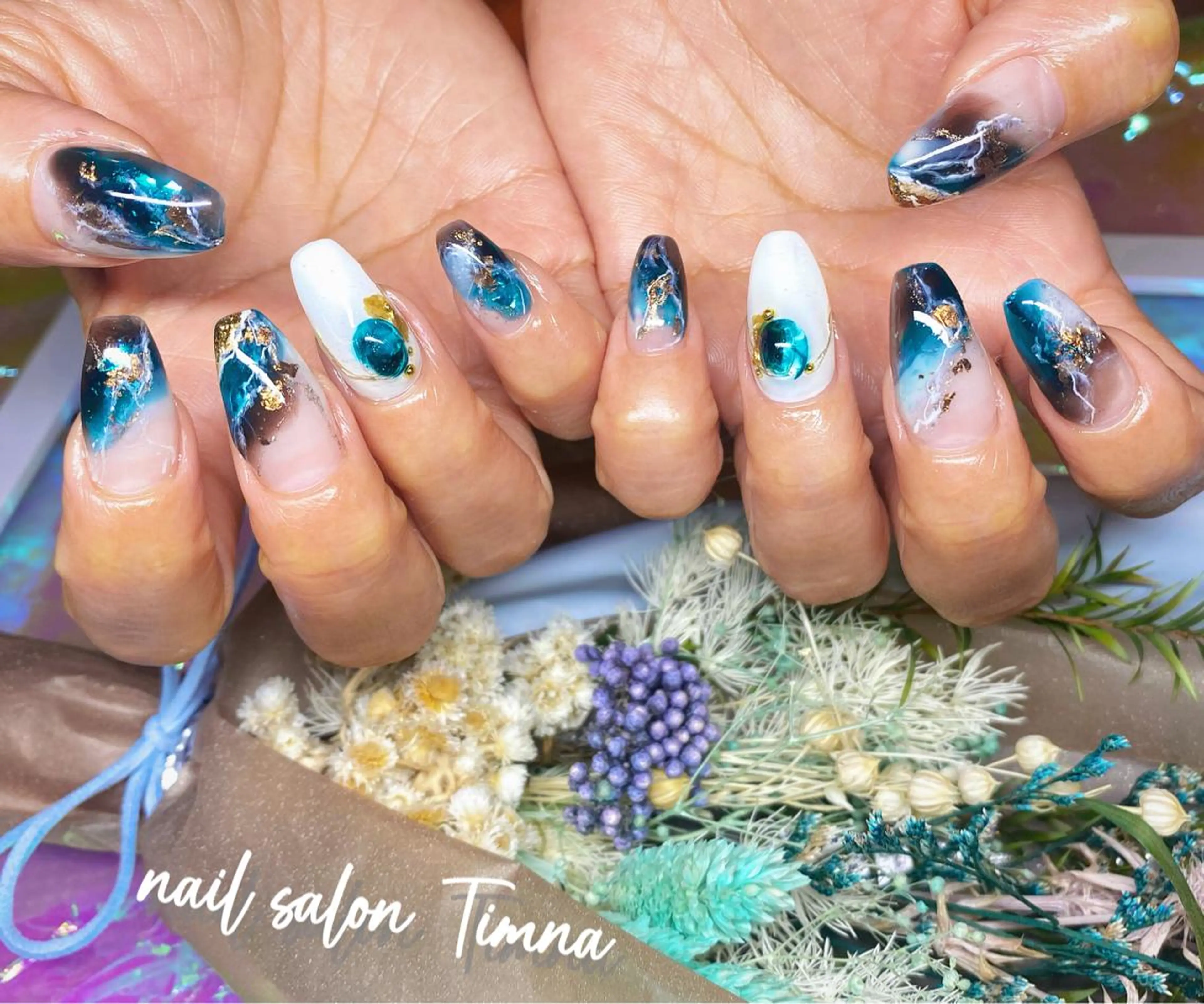 ロング ハンドネイル NAILSALON 🍔Timna🍟のネイルデザイン