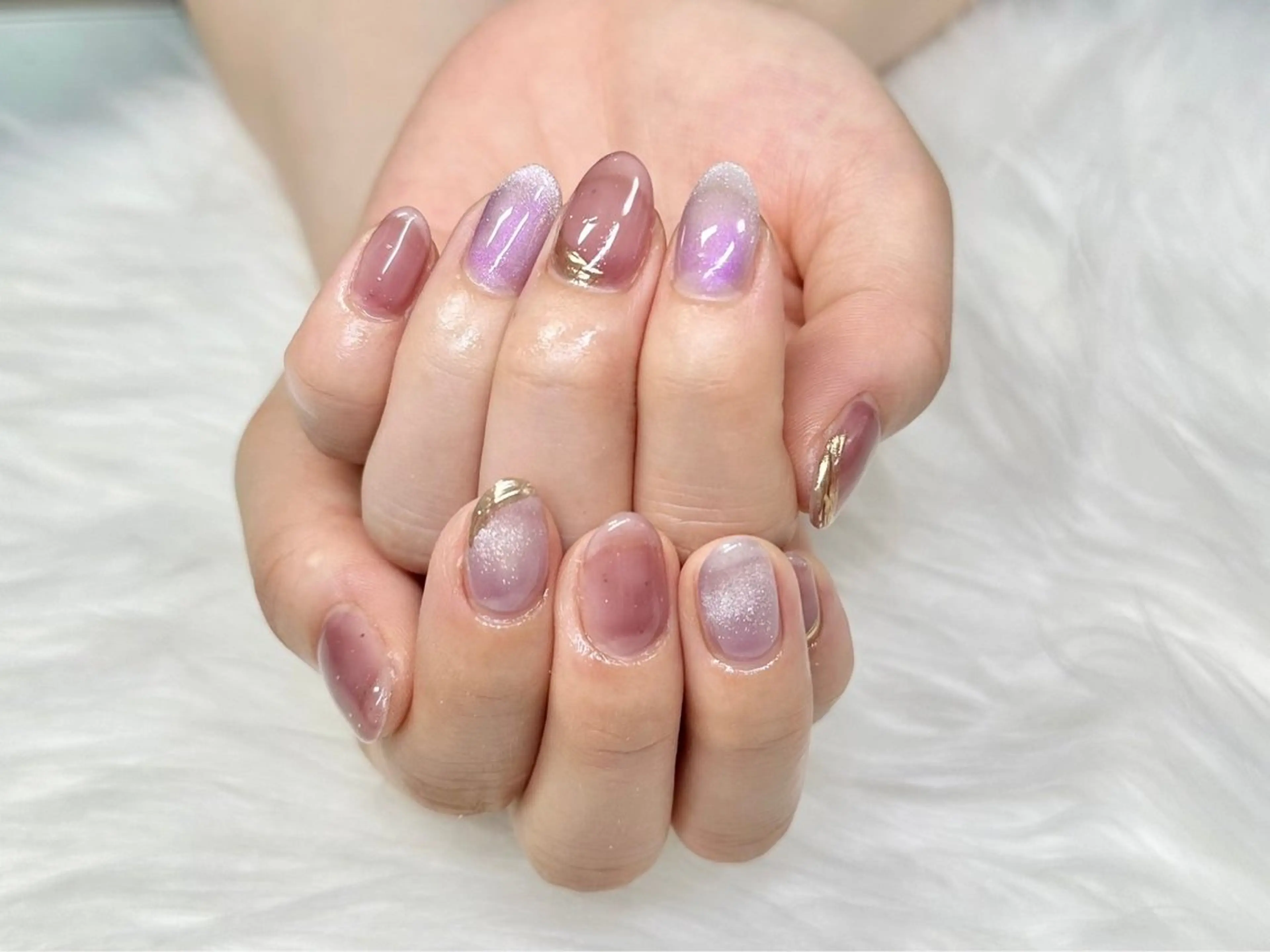 ネイル シンプルネイル ハンドネイル Bonheur_ MAIKOのネイルデザイン