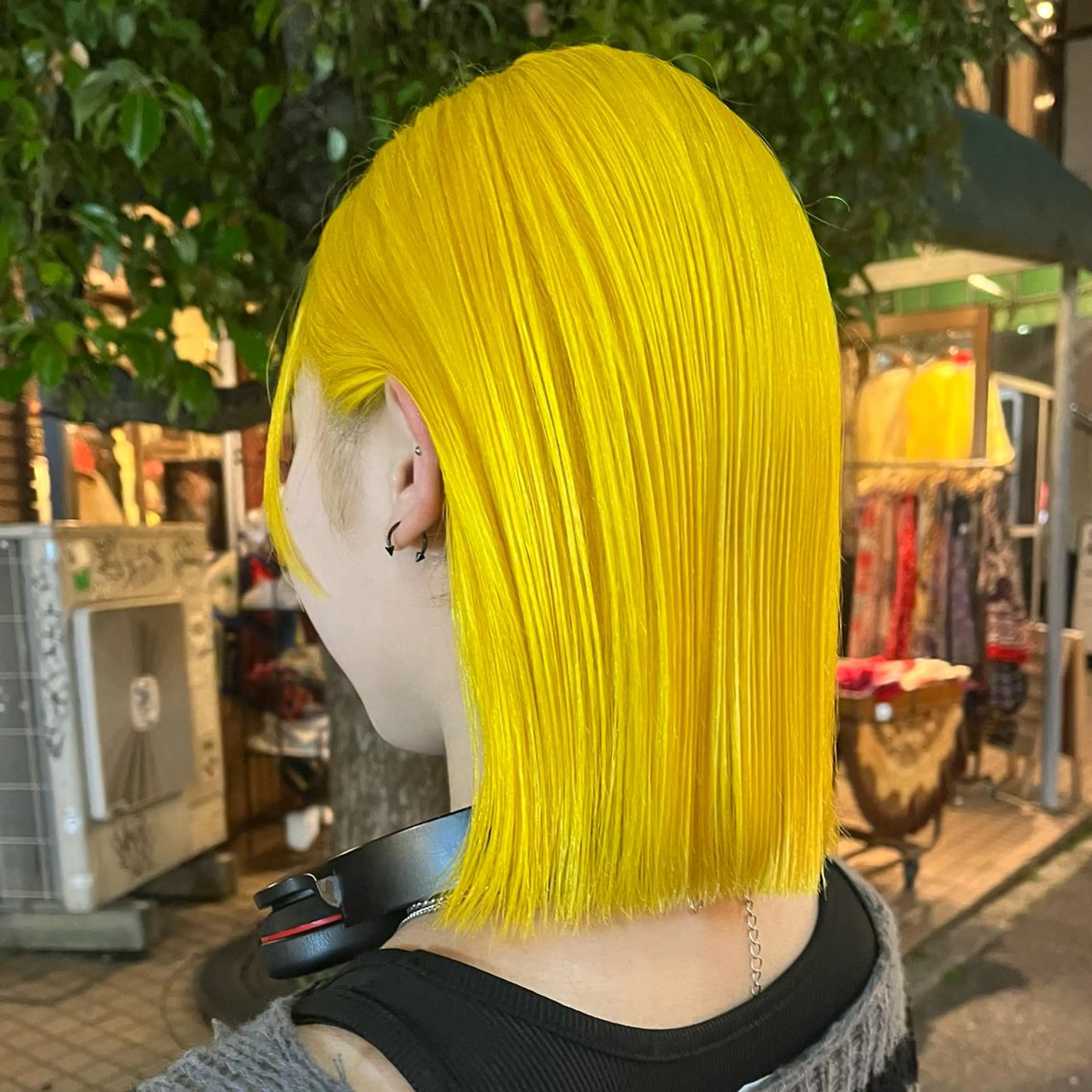ショート カラー ヘアアレンジ ブリーチ ケアブリーチ イエローカラー ヘアカラー トリートメント ボブハイトーン🦖 デザインMAMIのヘアスタイル