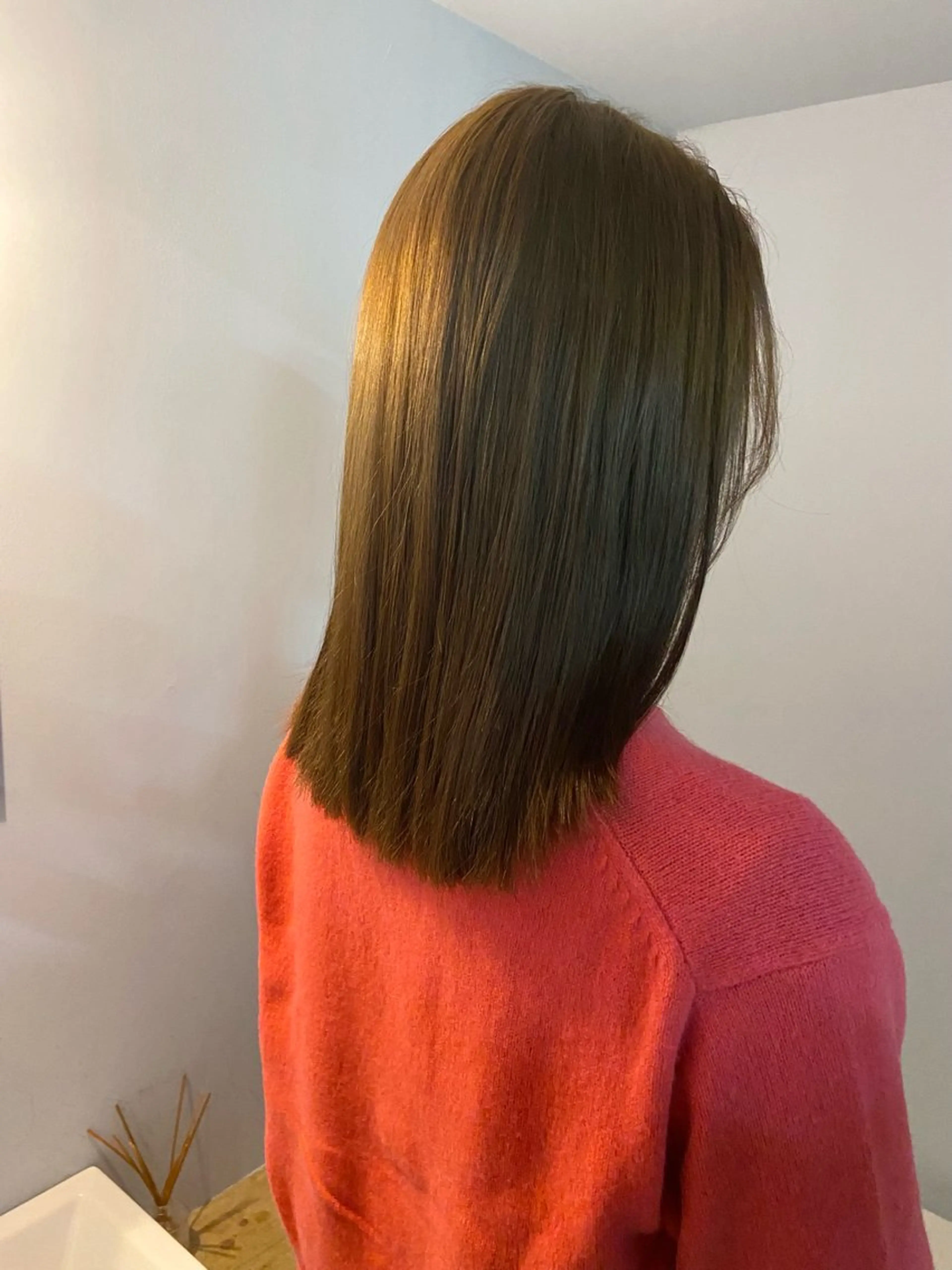 ミディアム カラー ベージュカラー オリーブベージュ ヘアカラー 髪質改善/ブリーチ カラー/いぶきのヘアスタイル