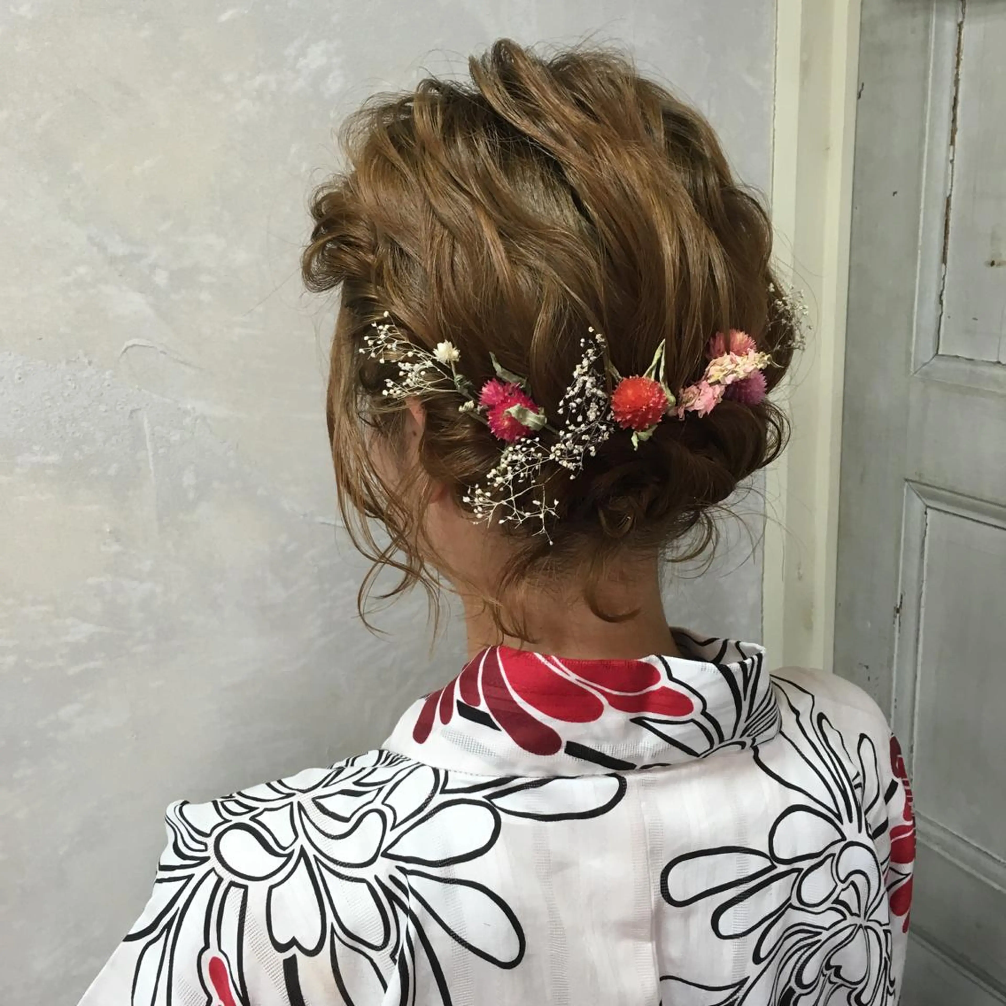 ショート カラー ヘアアレンジ 浴衣 autre所属・大久保 ひでなりのヘアスタイル